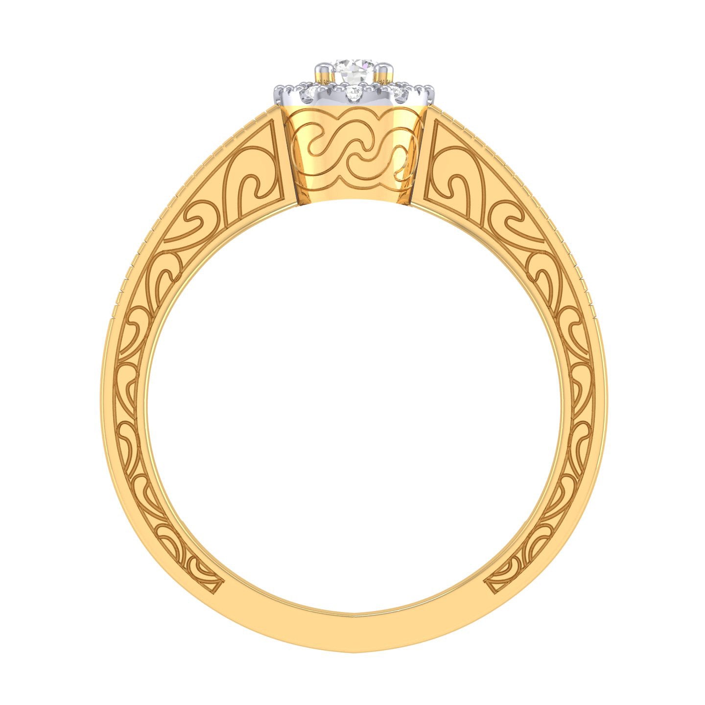 Yellow Gold Plated Sterling Silver Ring