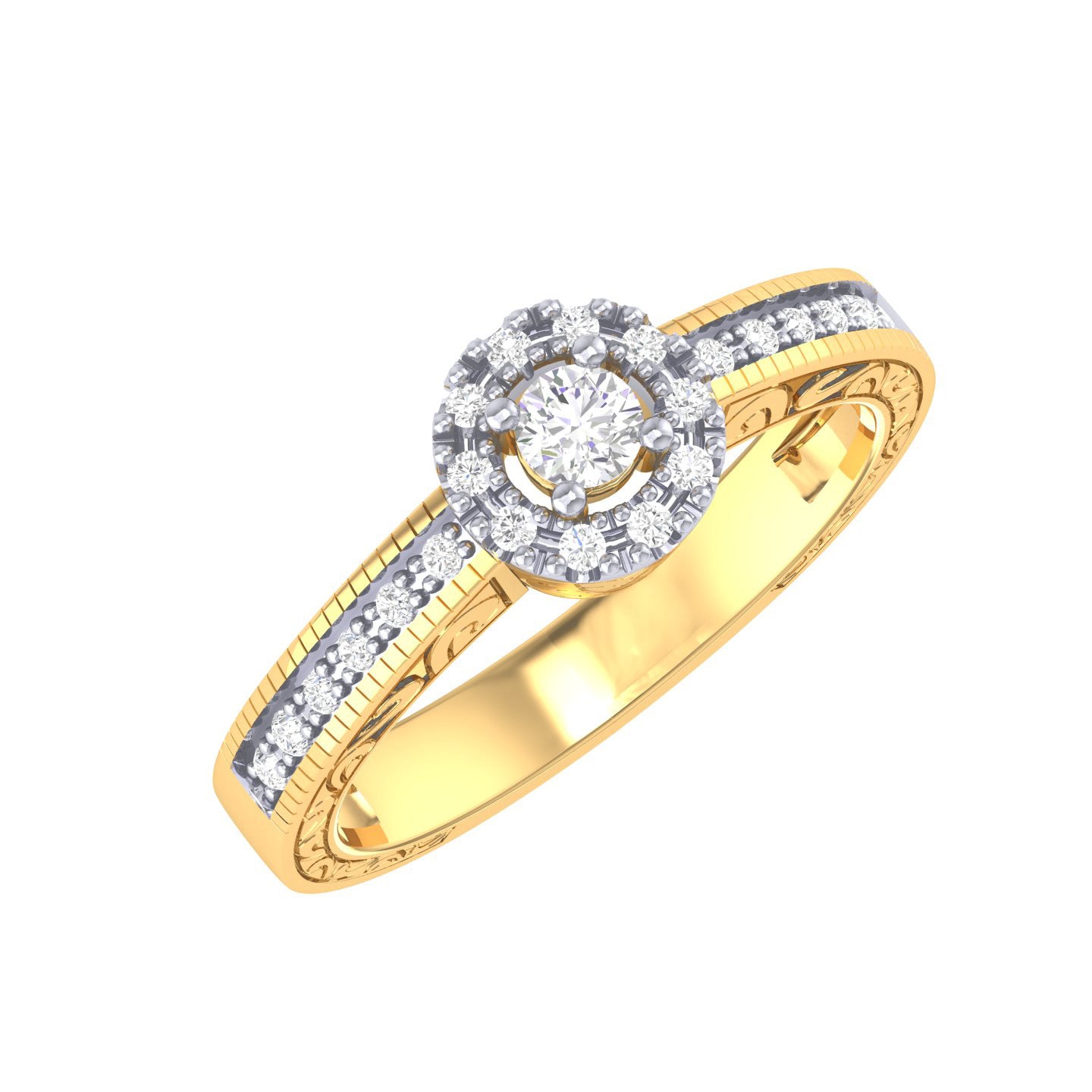 Yellow Gold Plated Sterling Silver Ring