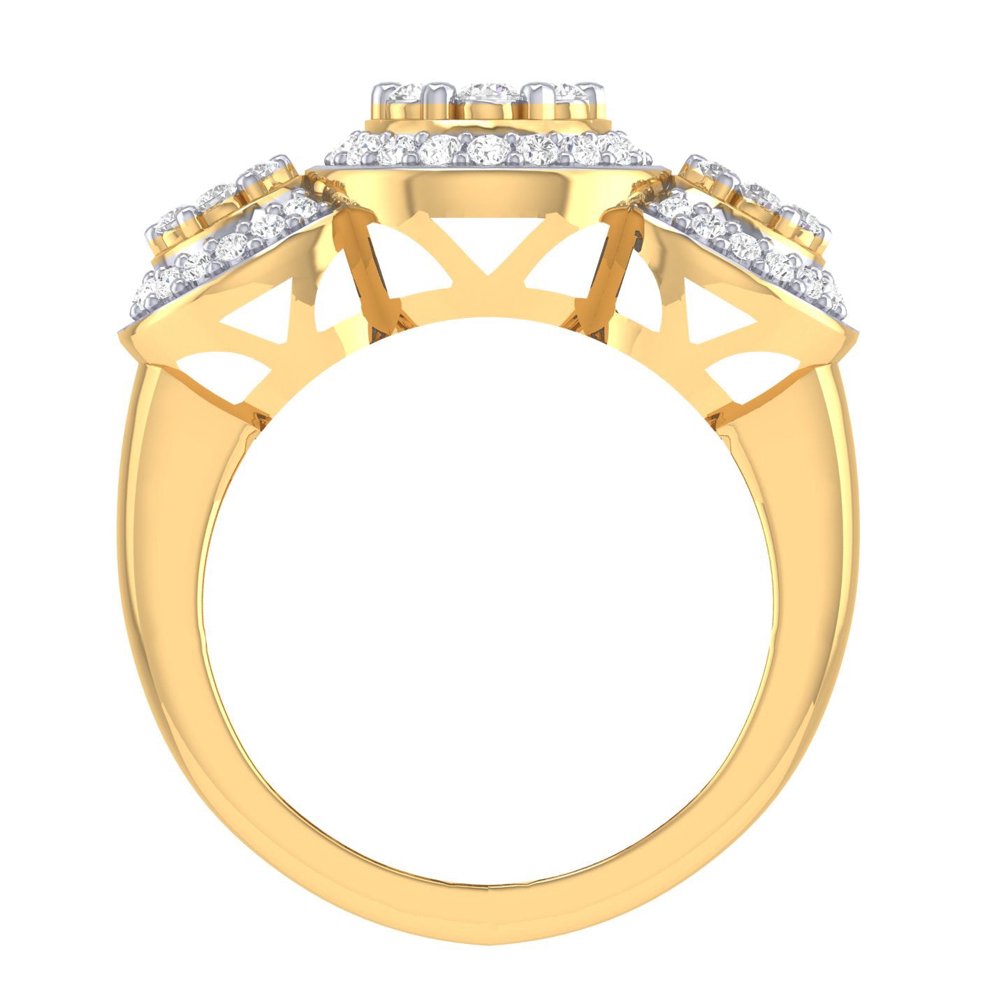 Yellow Gold Plated Sterling Silver Ring