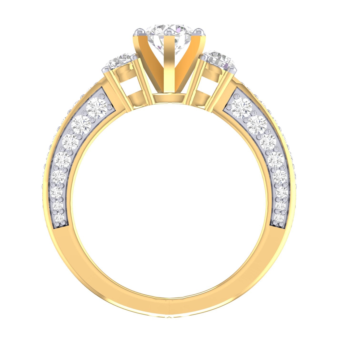 Yellow Gold Plated Sterling Silver Ring