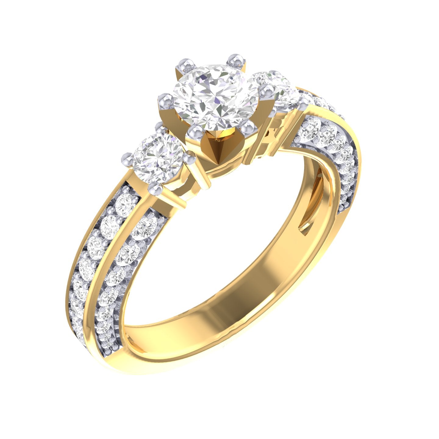 Yellow Gold Plated Sterling Silver Ring