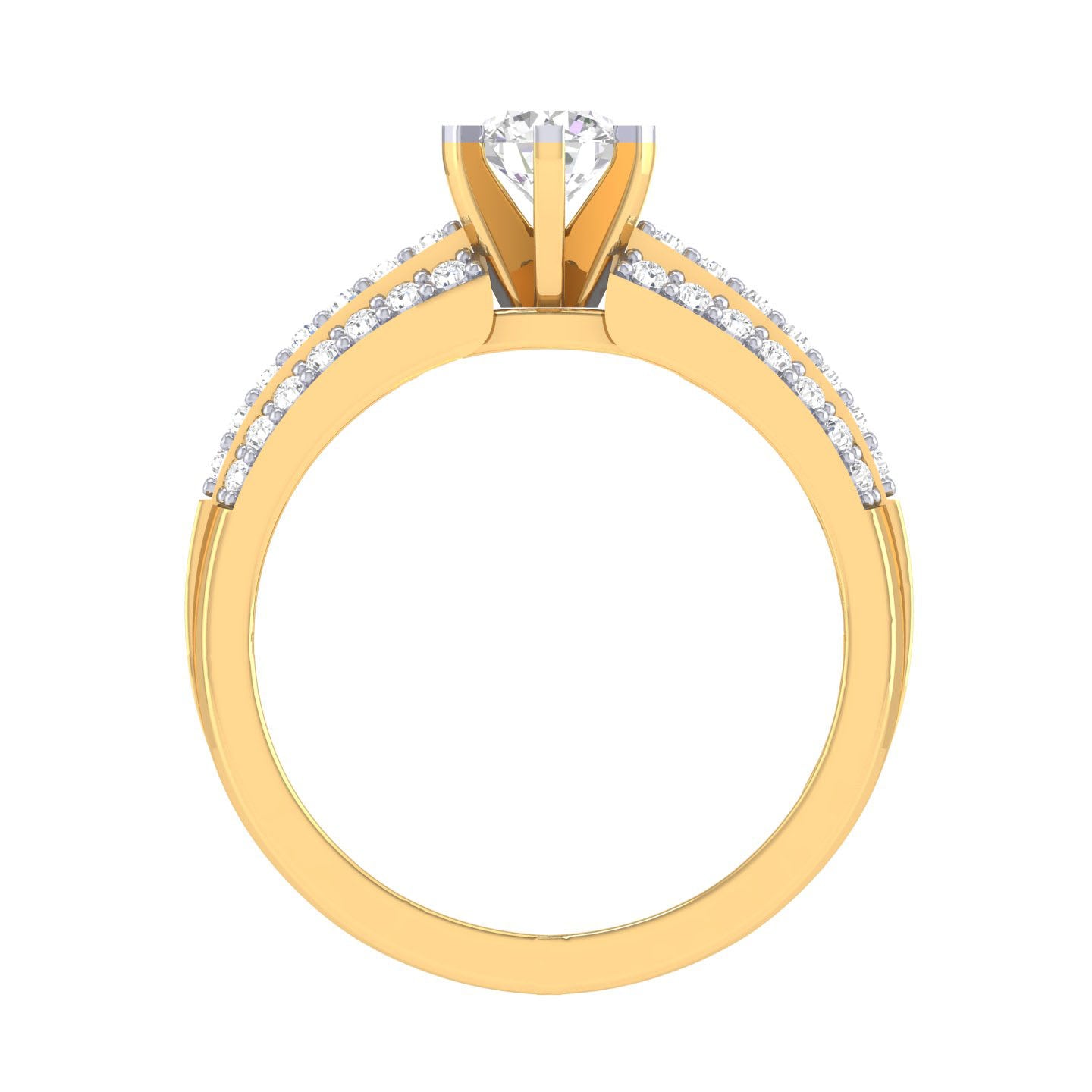 Yellow Gold Plated Sterling Silver Ring