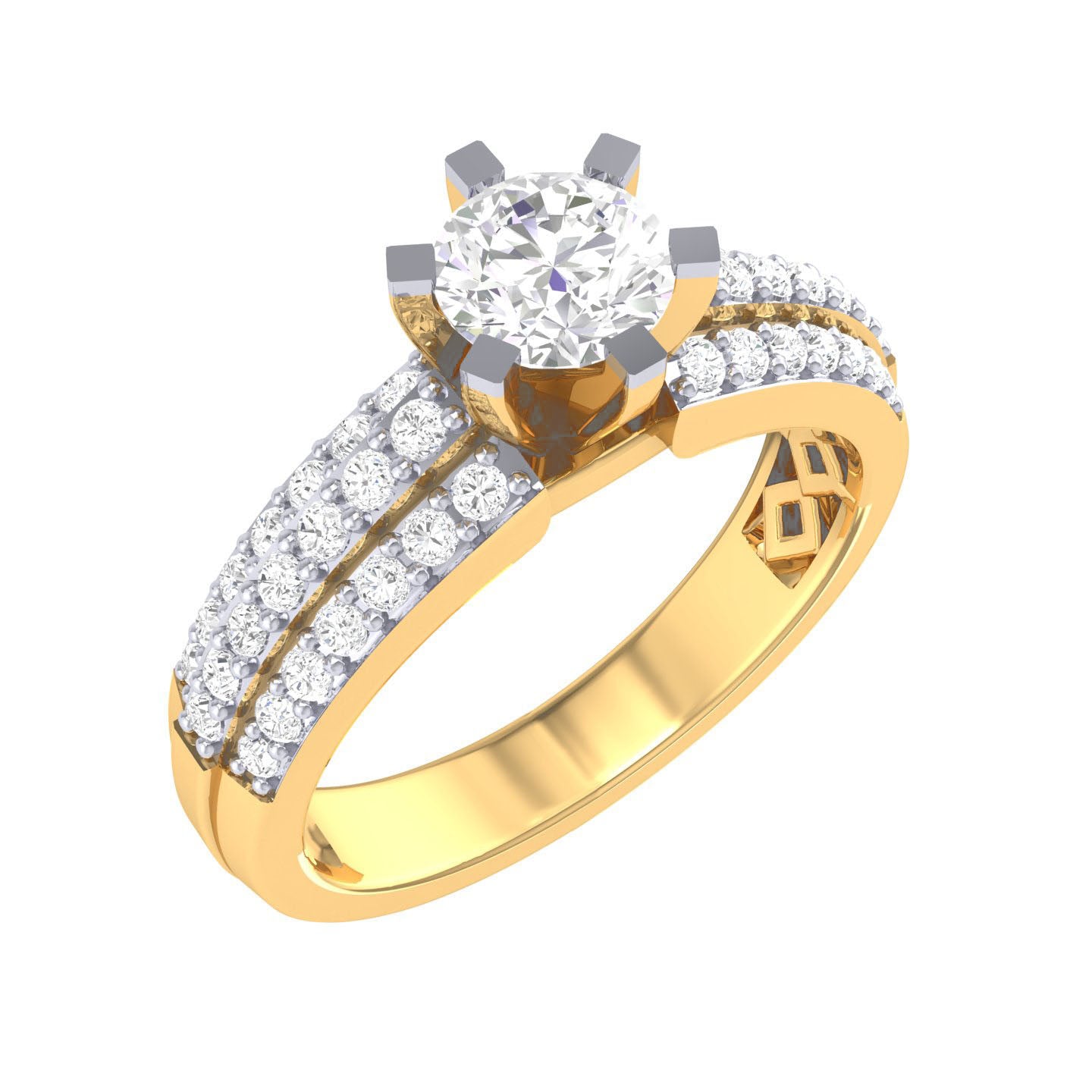 Yellow Gold Plated Sterling Silver Ring