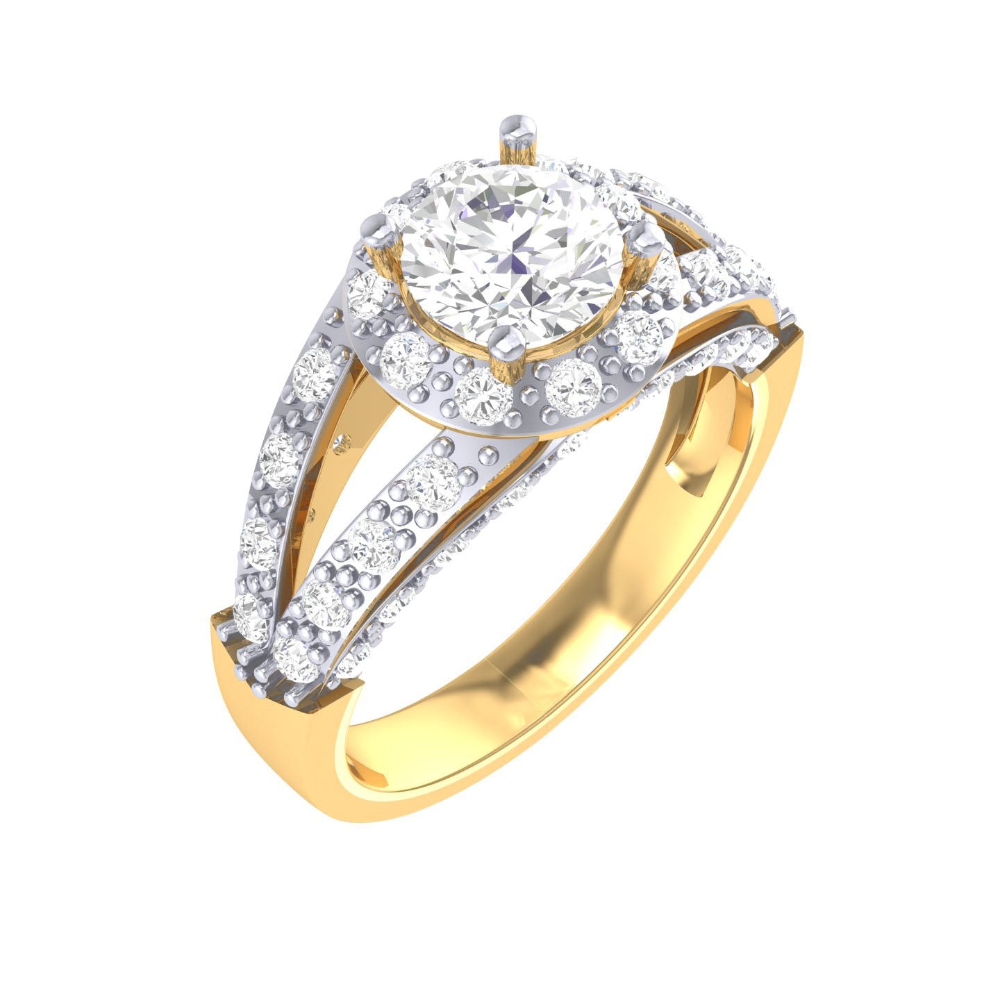 Yellow Gold Plated Sterling Silver Ring