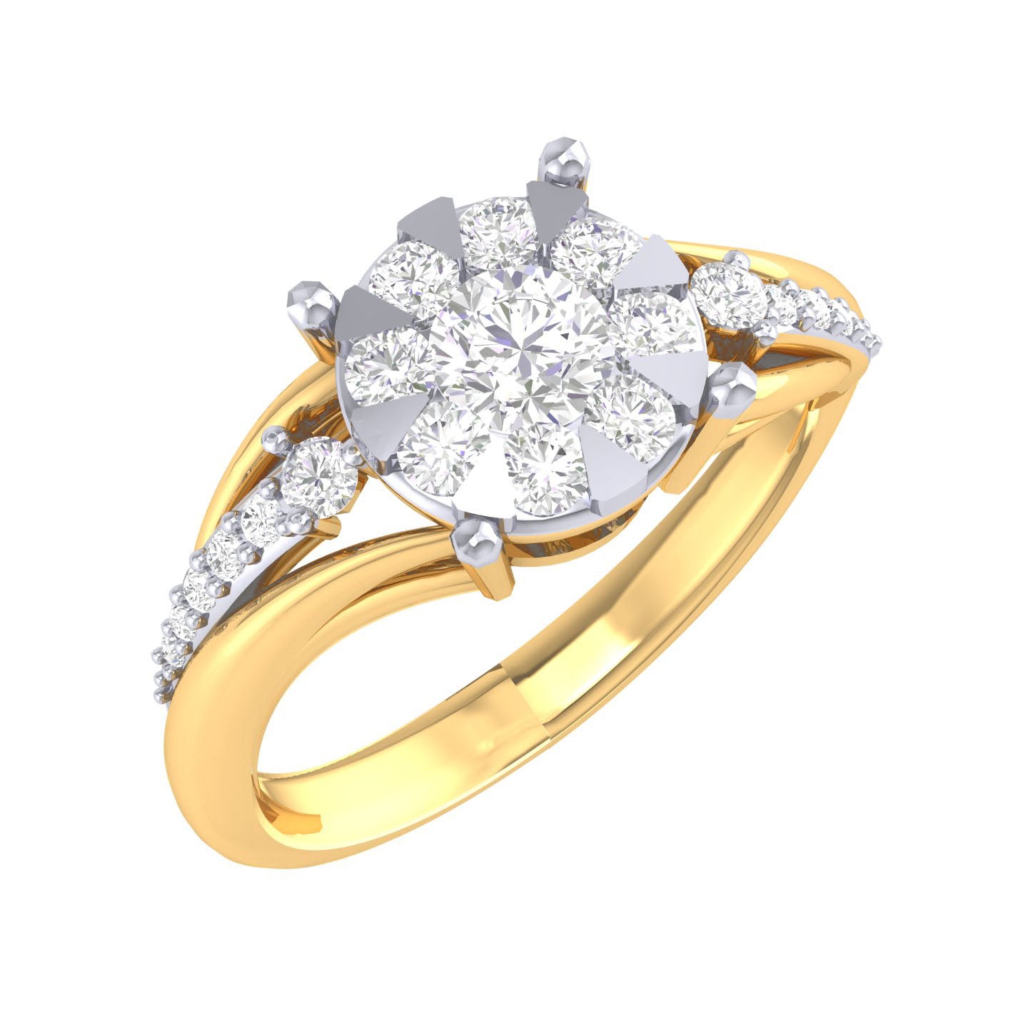 Yellow Gold Plated Sterling Silver Ring