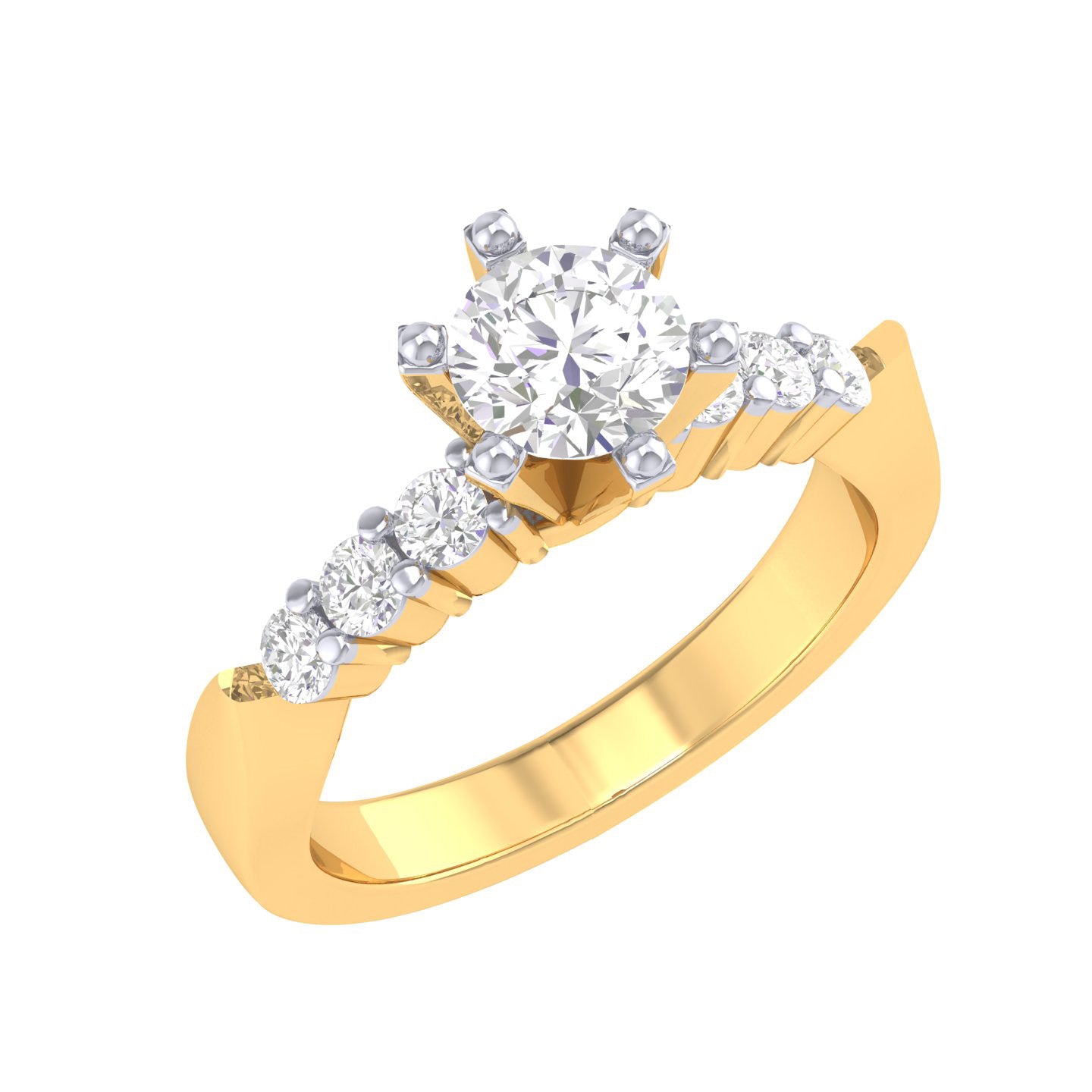 Yellow Gold Plated Sterling Silver Ring