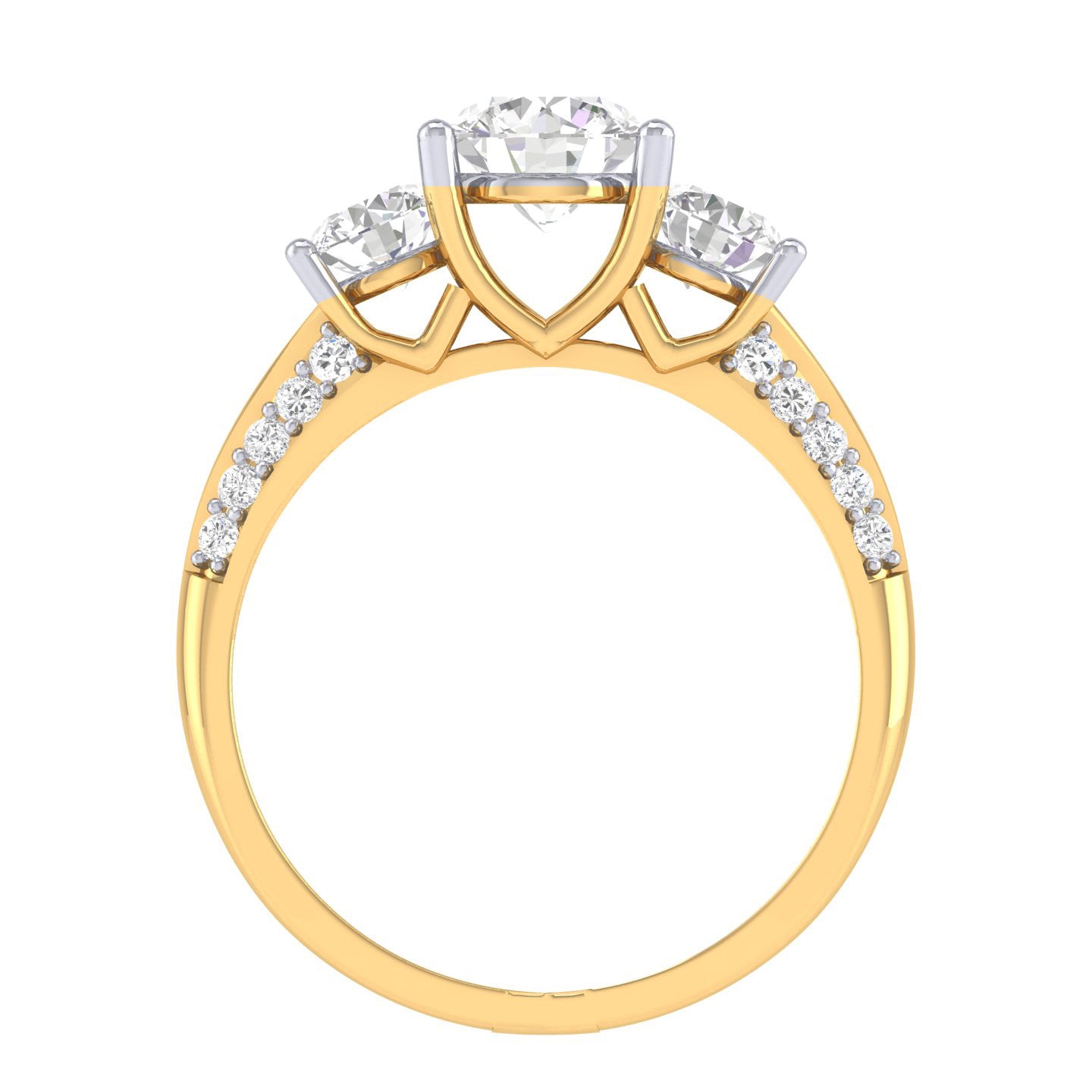 Yellow Gold Plated Sterling Silver Ring