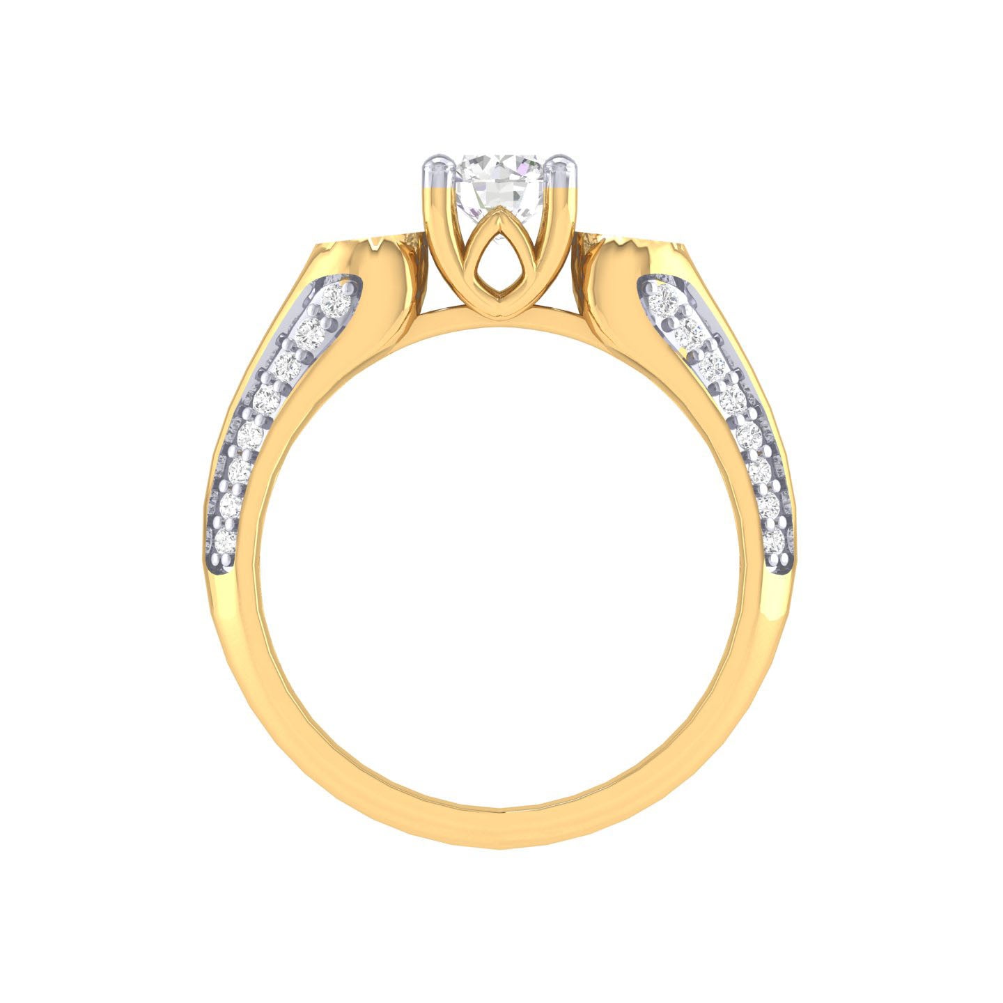 Yellow Gold Plated Sterling Silver Ring
