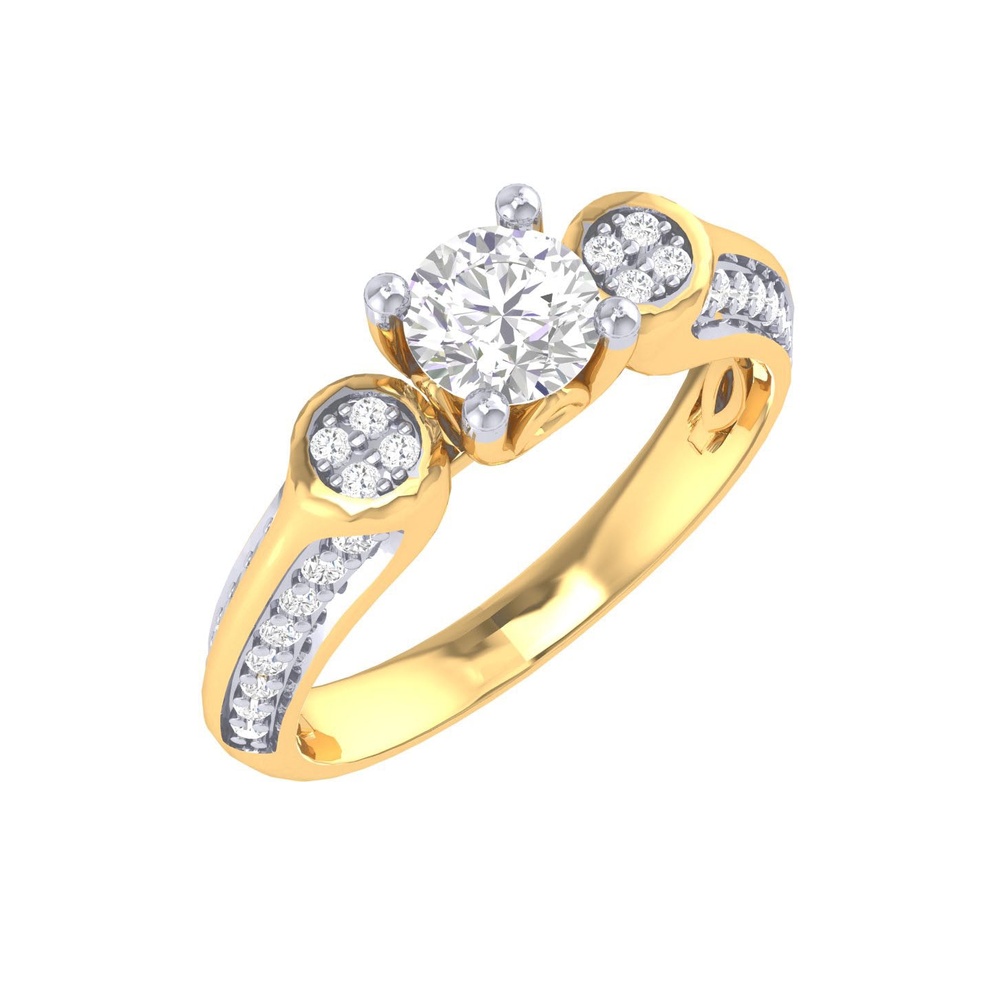 Yellow Gold Plated Sterling Silver Ring