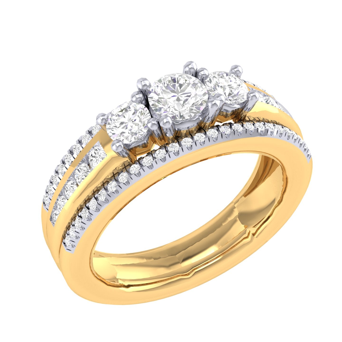 Yellow Gold Plated Sterling Silver Ring