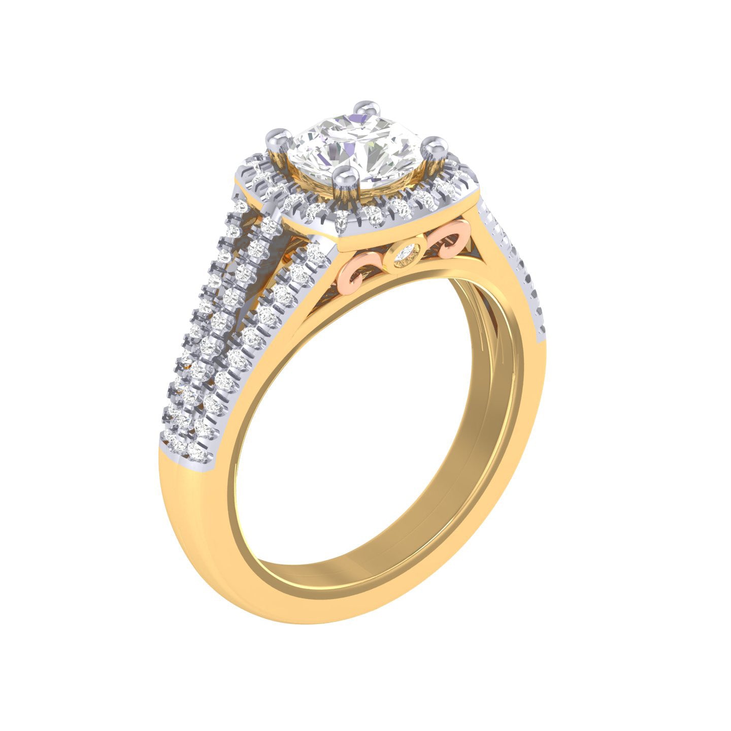 Yellow Gold Plated Sterling Silver Ring