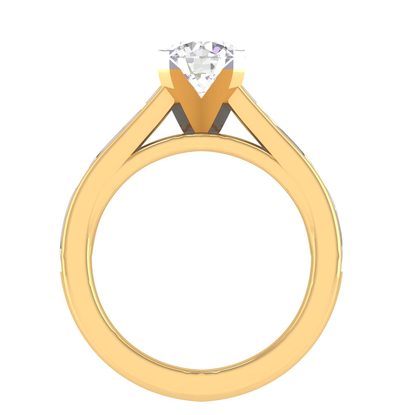 Yellow Gold Plated Sterling Silver Ring