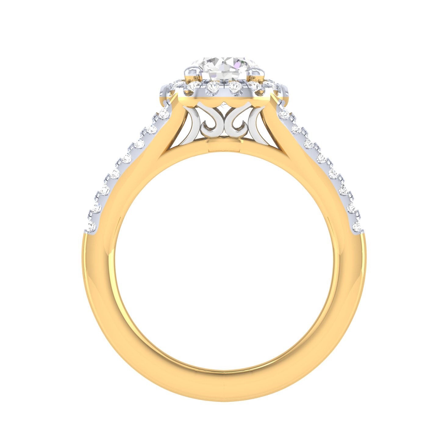 Yellow Gold Plated Sterling Silver Ring