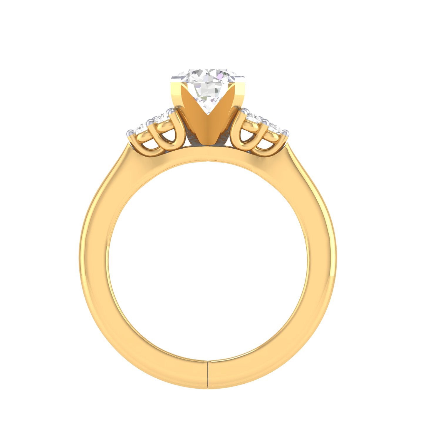 Yellow Gold Plated Sterling Silver Ring