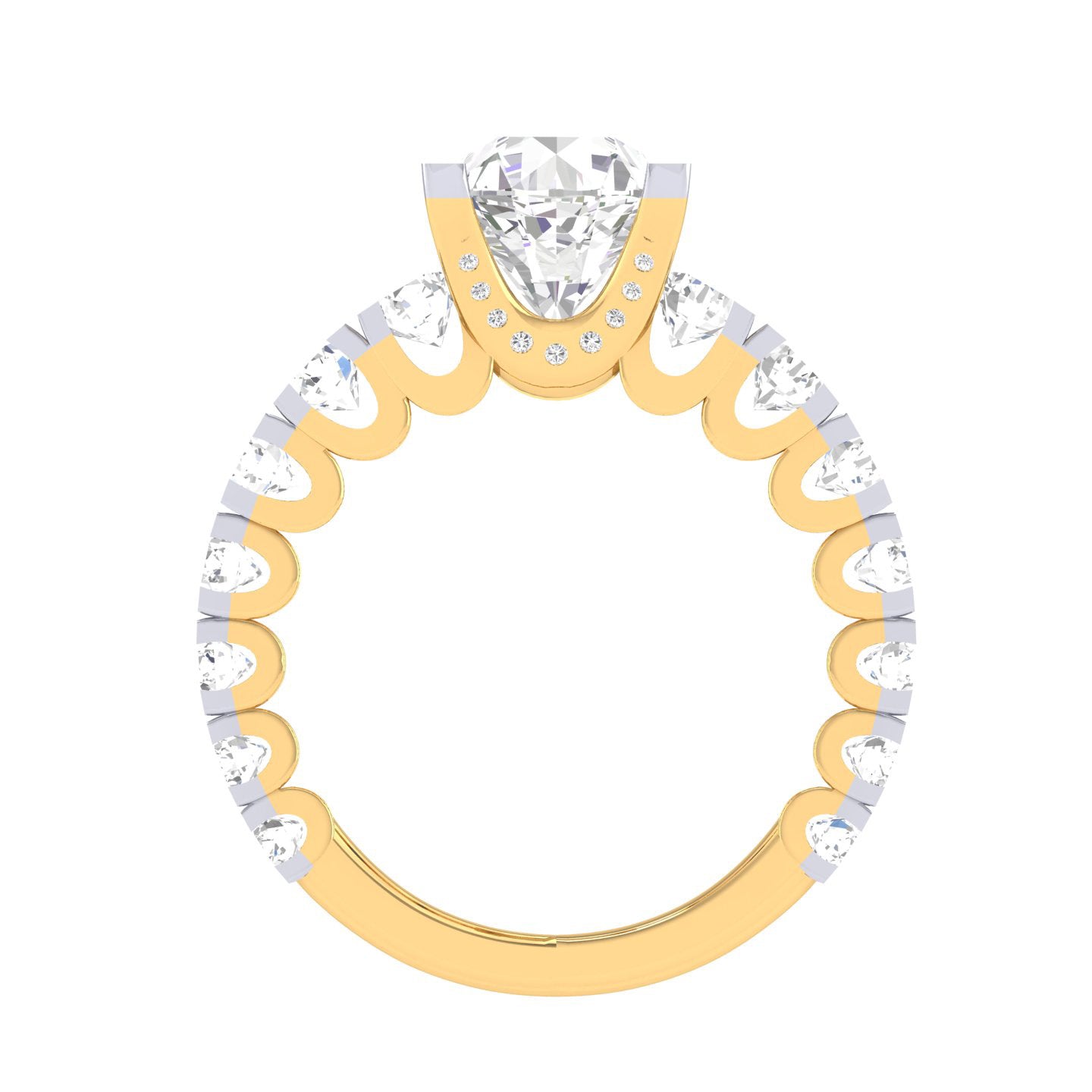 Yellow Gold Plated Sterling Silver Ring