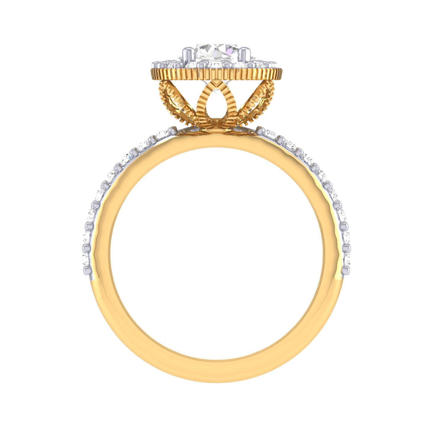 Yellow Gold Plated Sterling Silver Ring