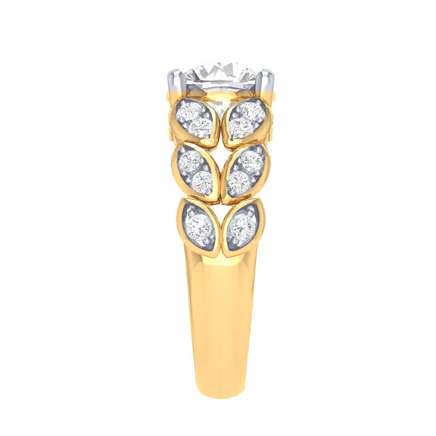 Yellow Gold Plated Sterling Silver Ring