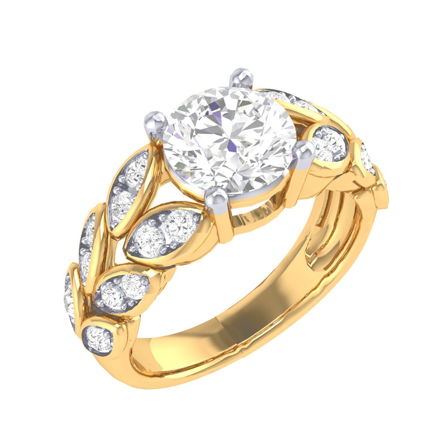 Yellow Gold Plated Sterling Silver Ring