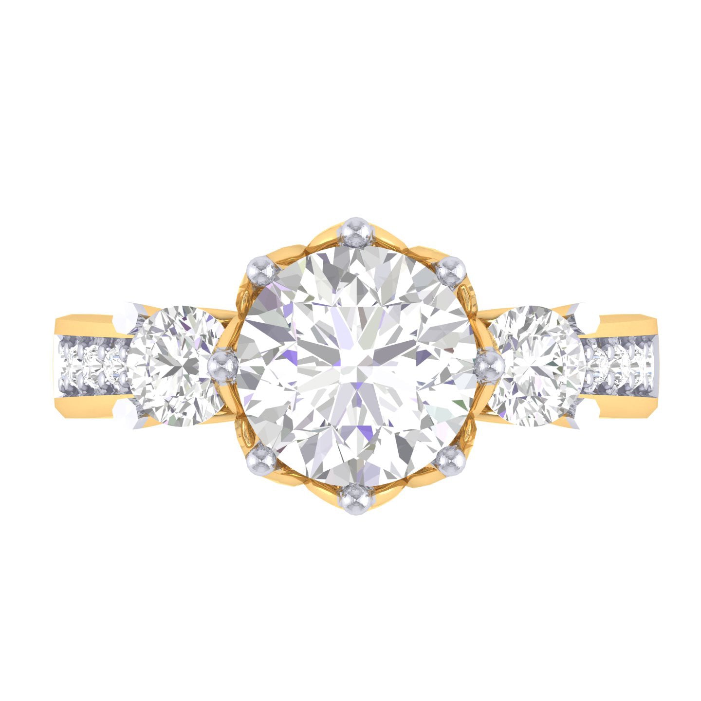 Yellow Gold Plated Sterling Silver Ring