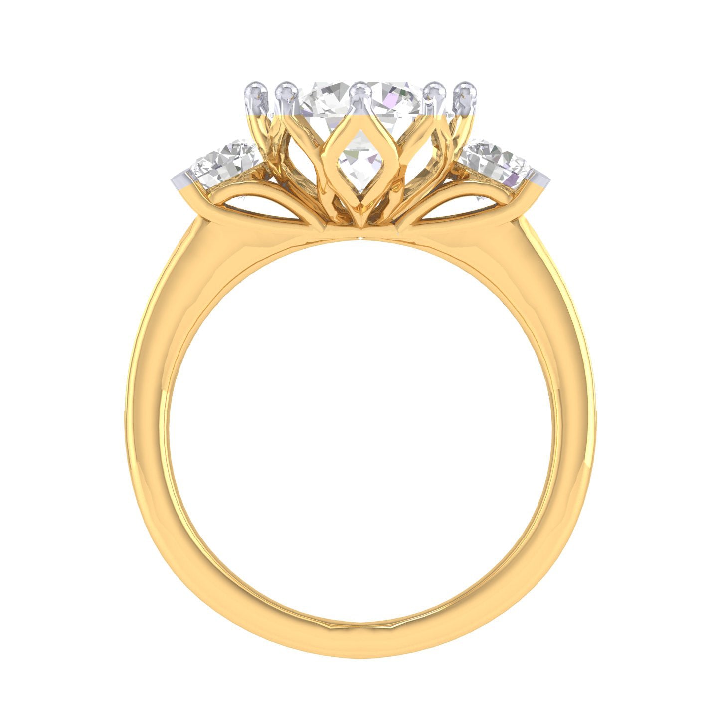 Yellow Gold Plated Sterling Silver Ring