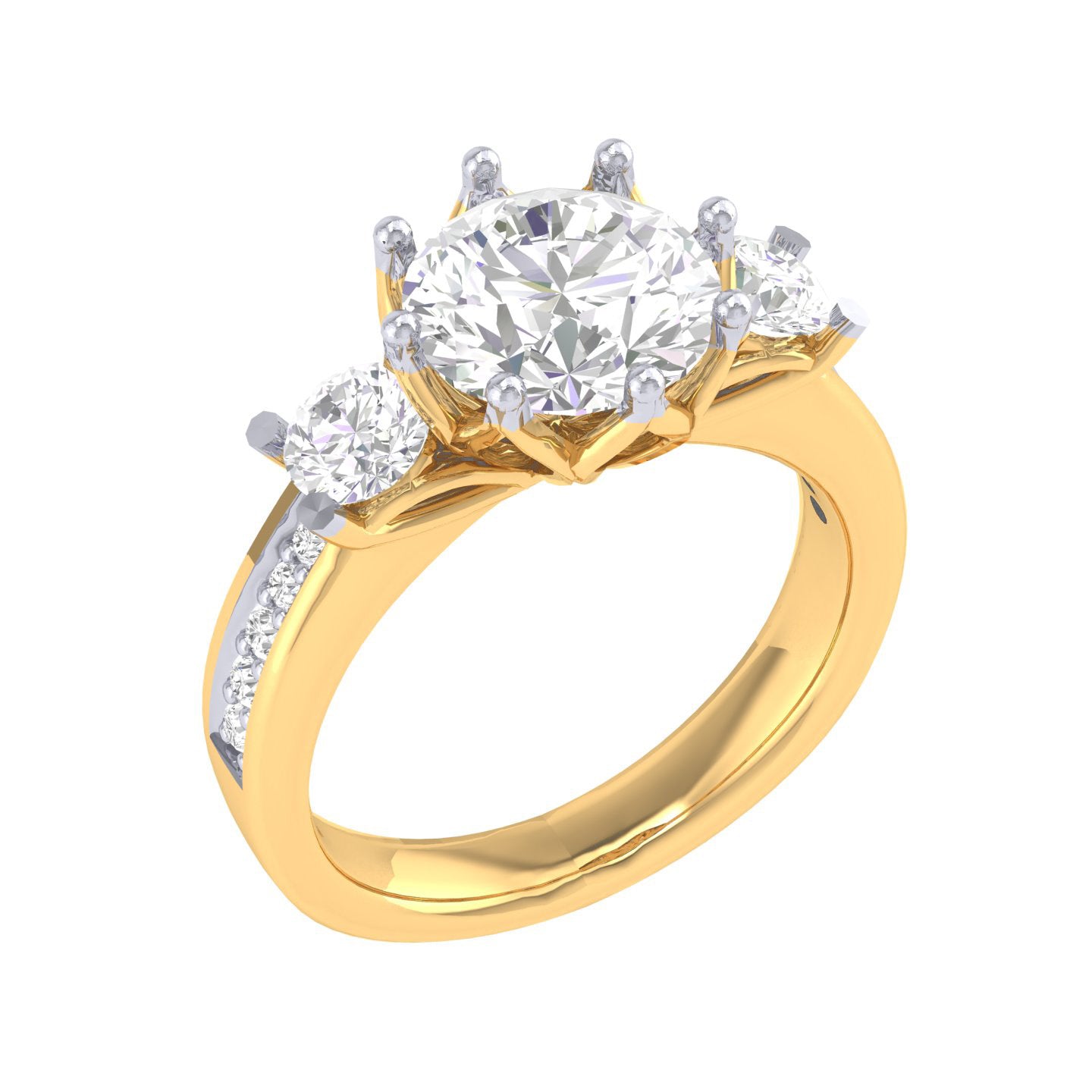 Yellow Gold Plated Sterling Silver Ring
