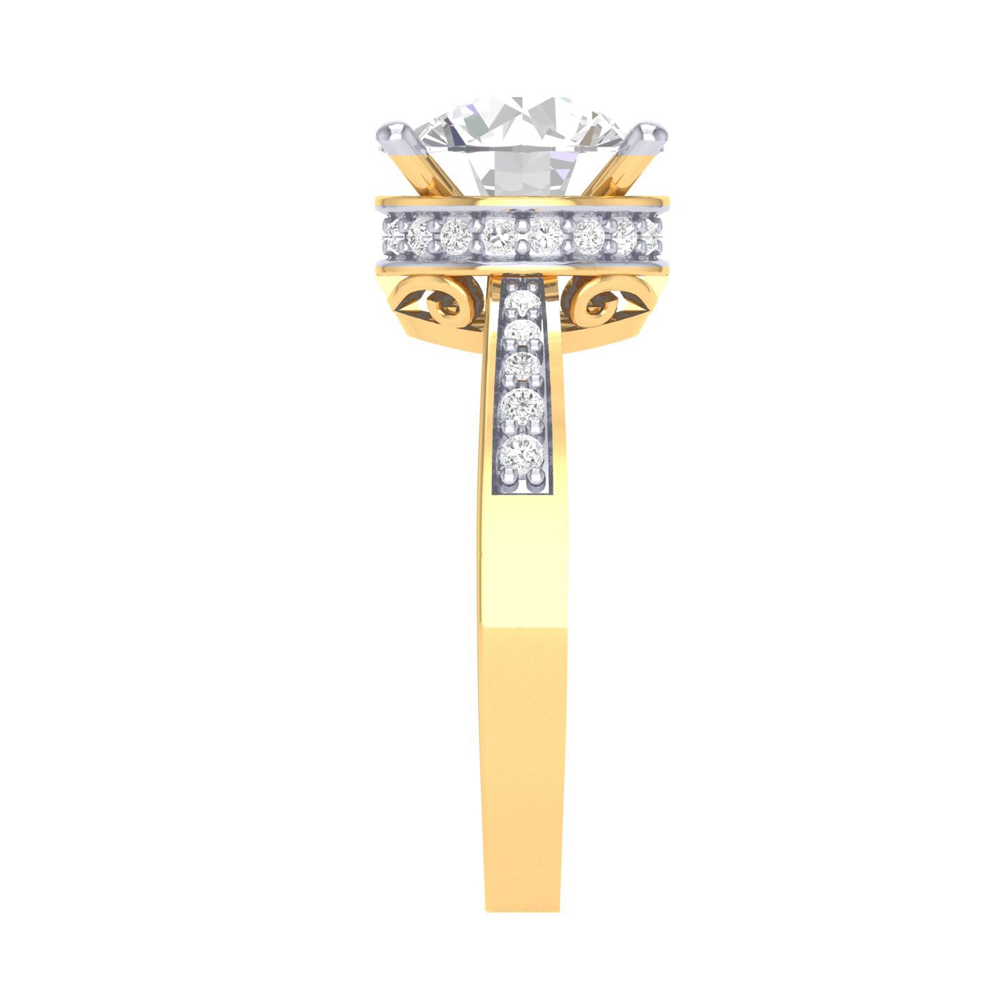 Yellow Gold Plated Sterling Silver Ring