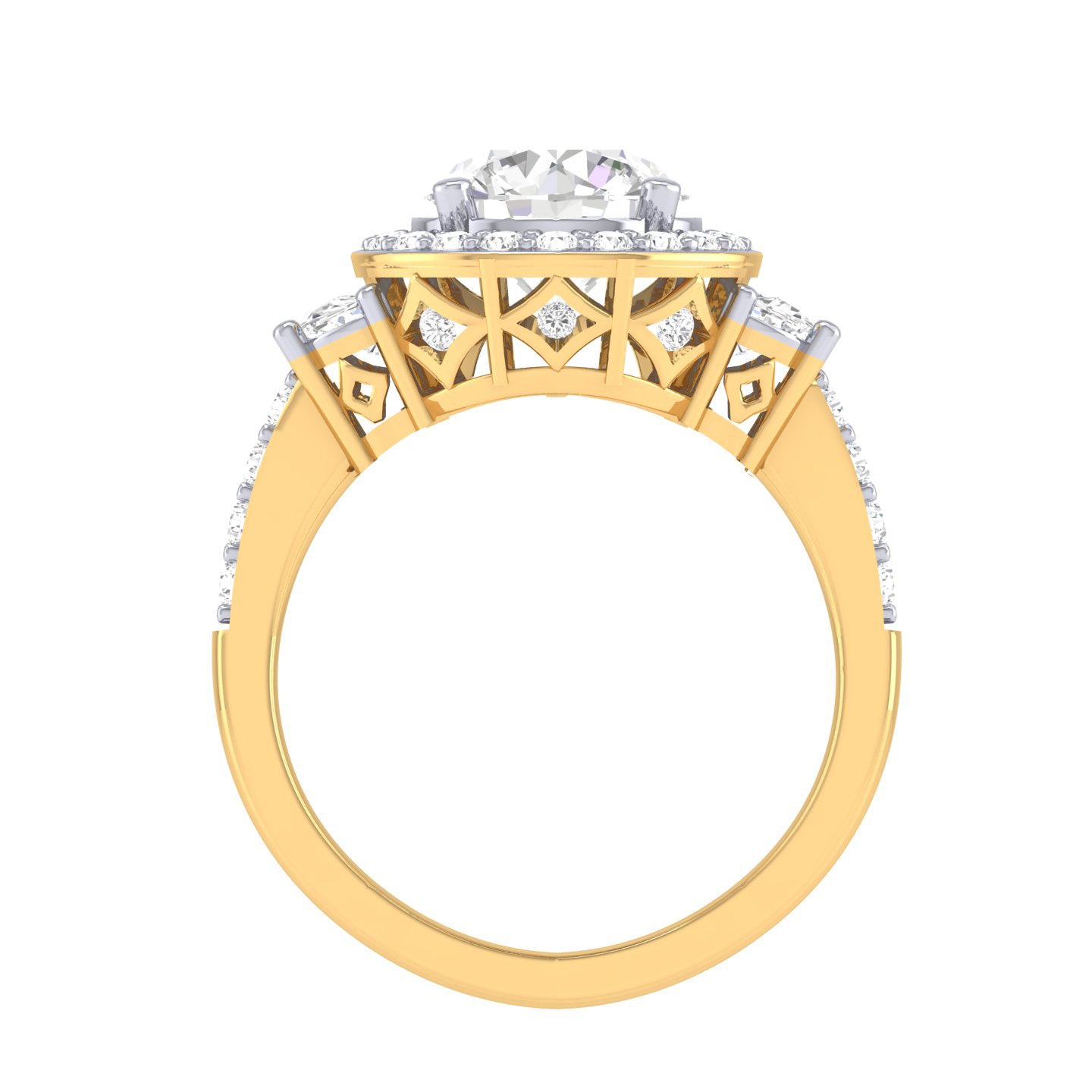 Yellow Gold Plated Sterling Silver Ring