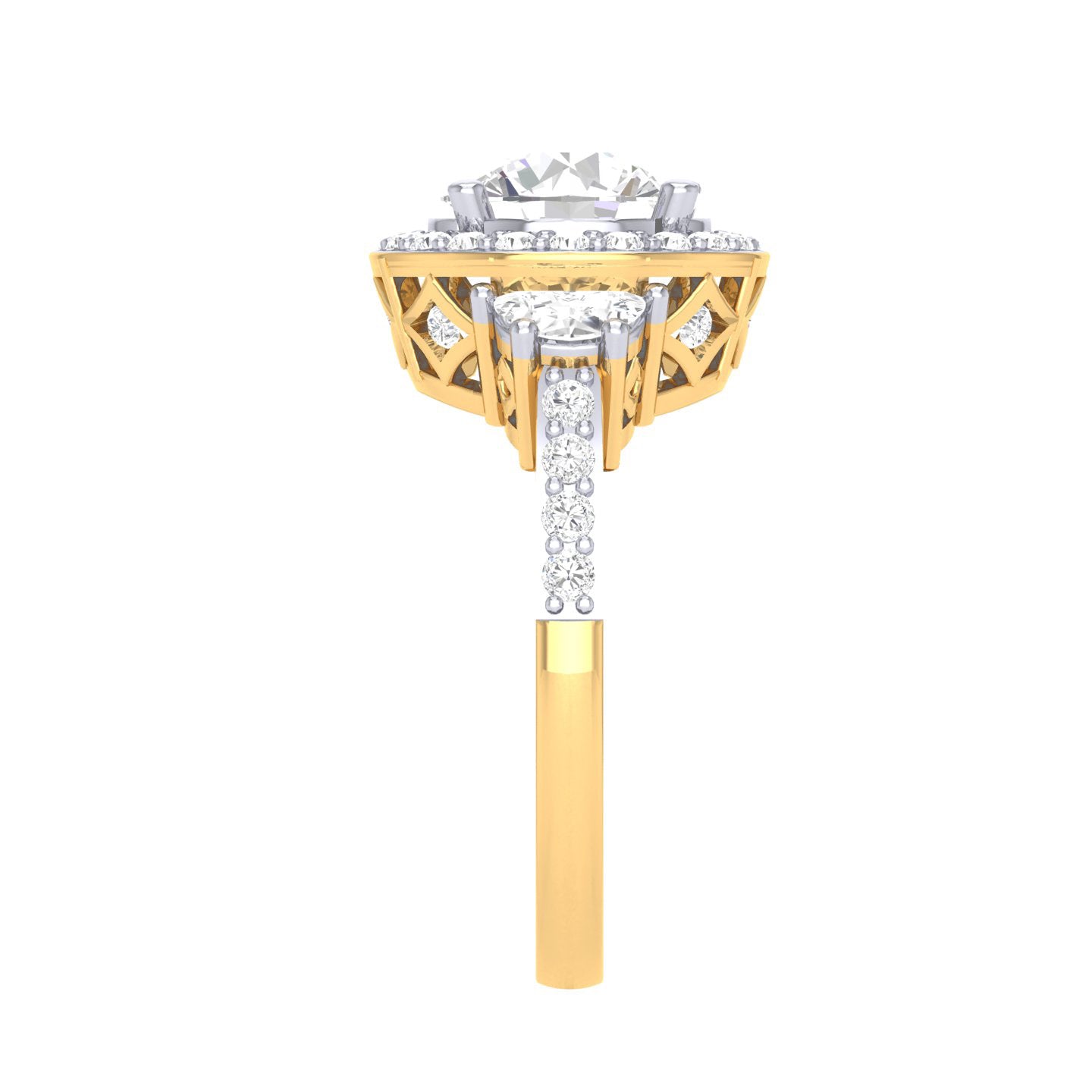 Yellow Gold Plated Sterling Silver Ring