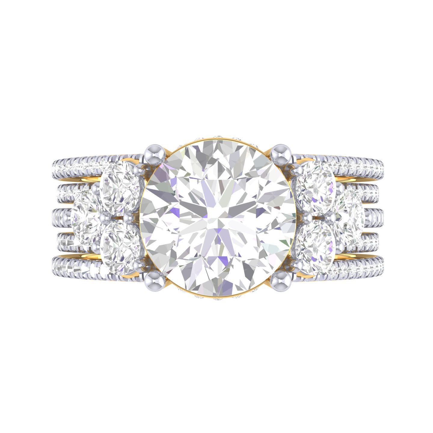 Yellow Gold Plated Sterling Silver Ring