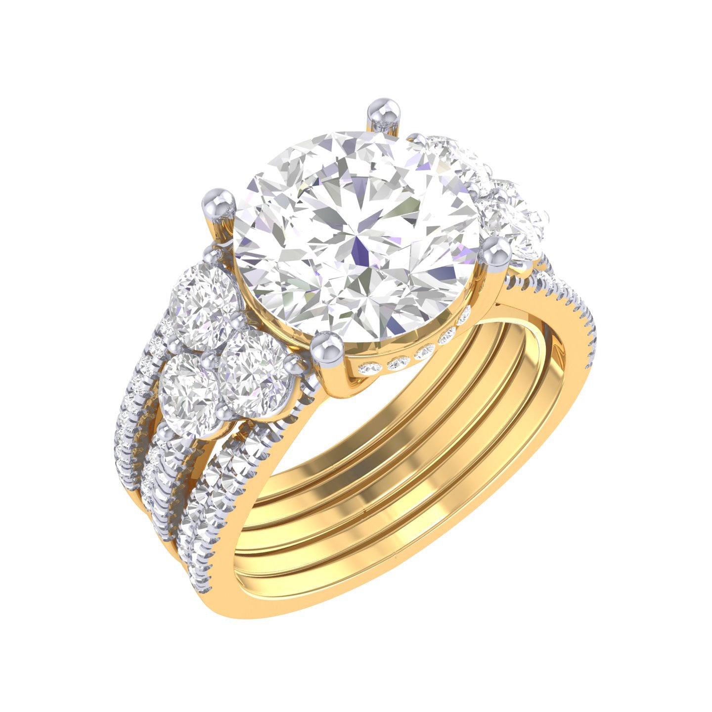 Yellow Gold Plated Sterling Silver Ring