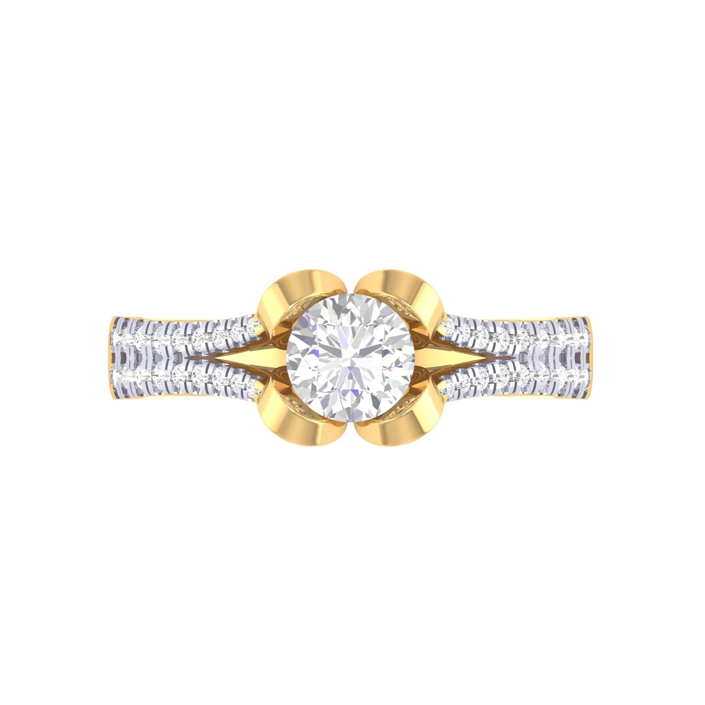 Yellow Gold Plated Sterling Silver Ring