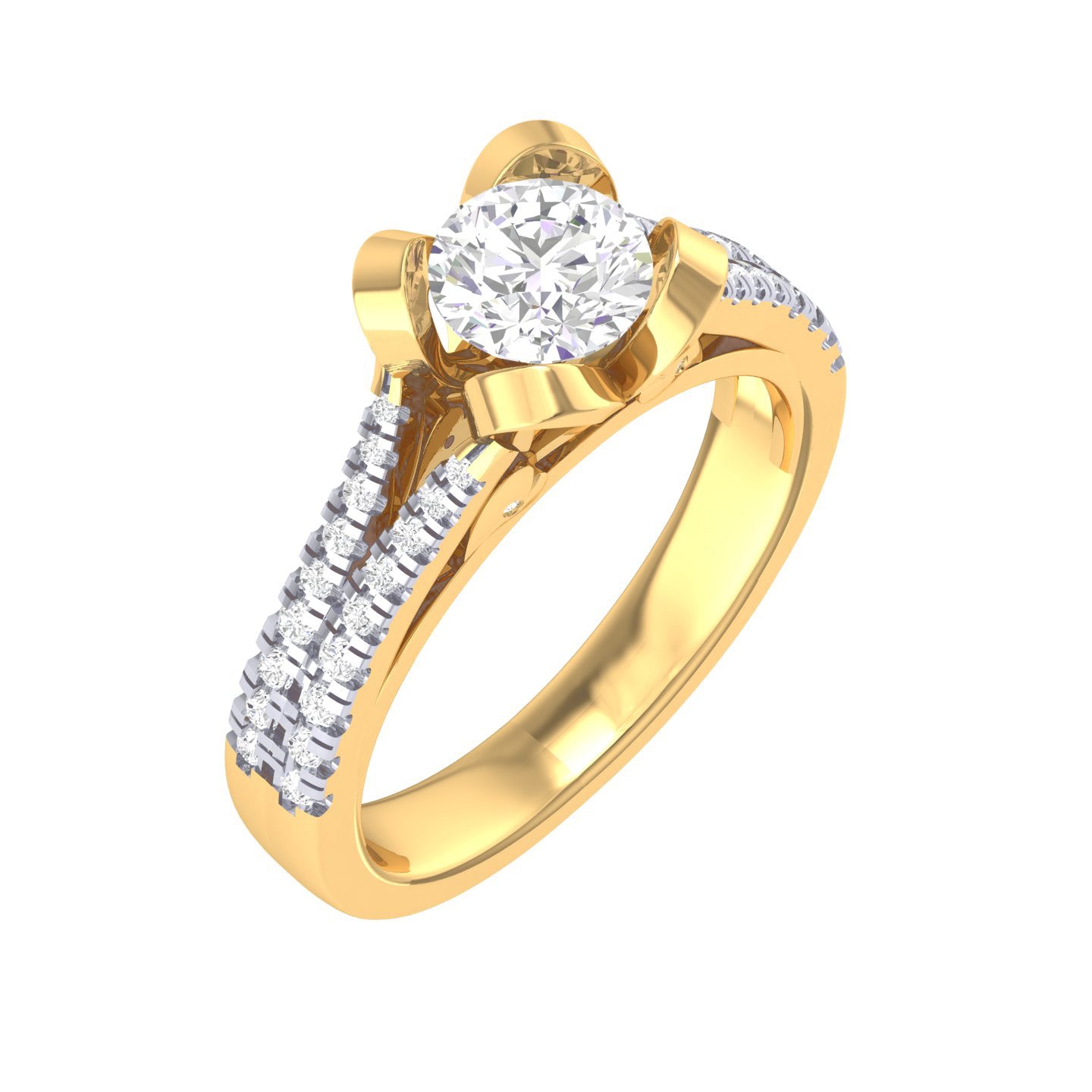 Yellow Gold Plated Sterling Silver Ring