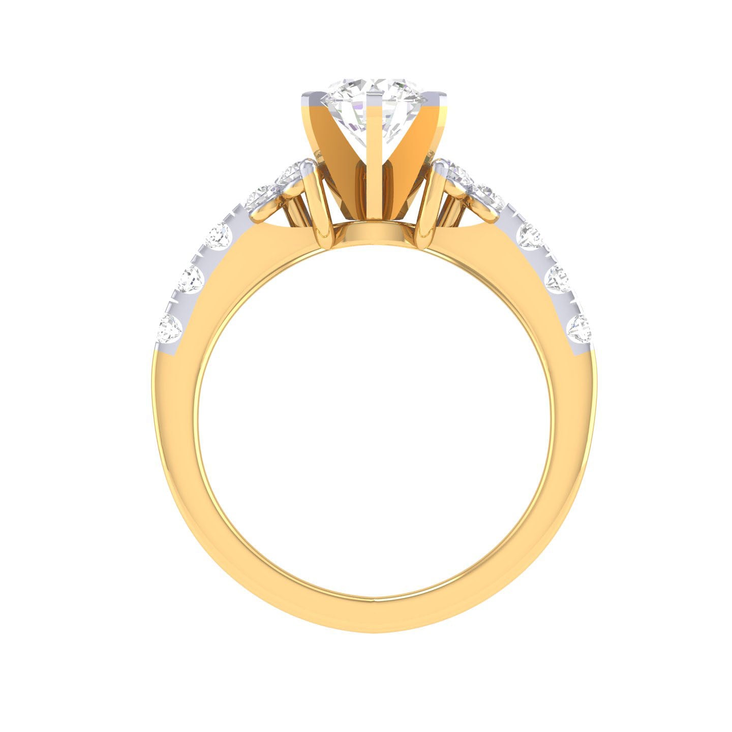 Yellow Gold Plated Sterling Silver Ring