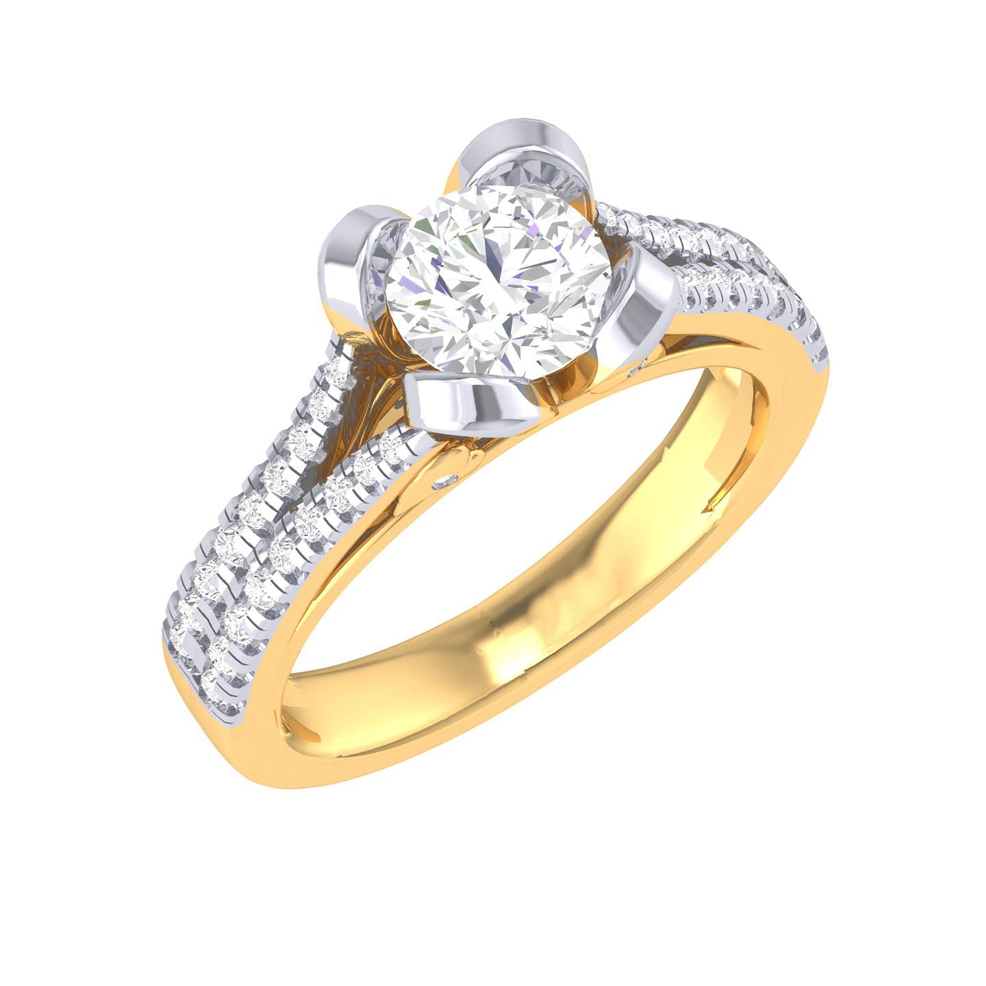Yellow Gold Plated Sterling Silver Ring