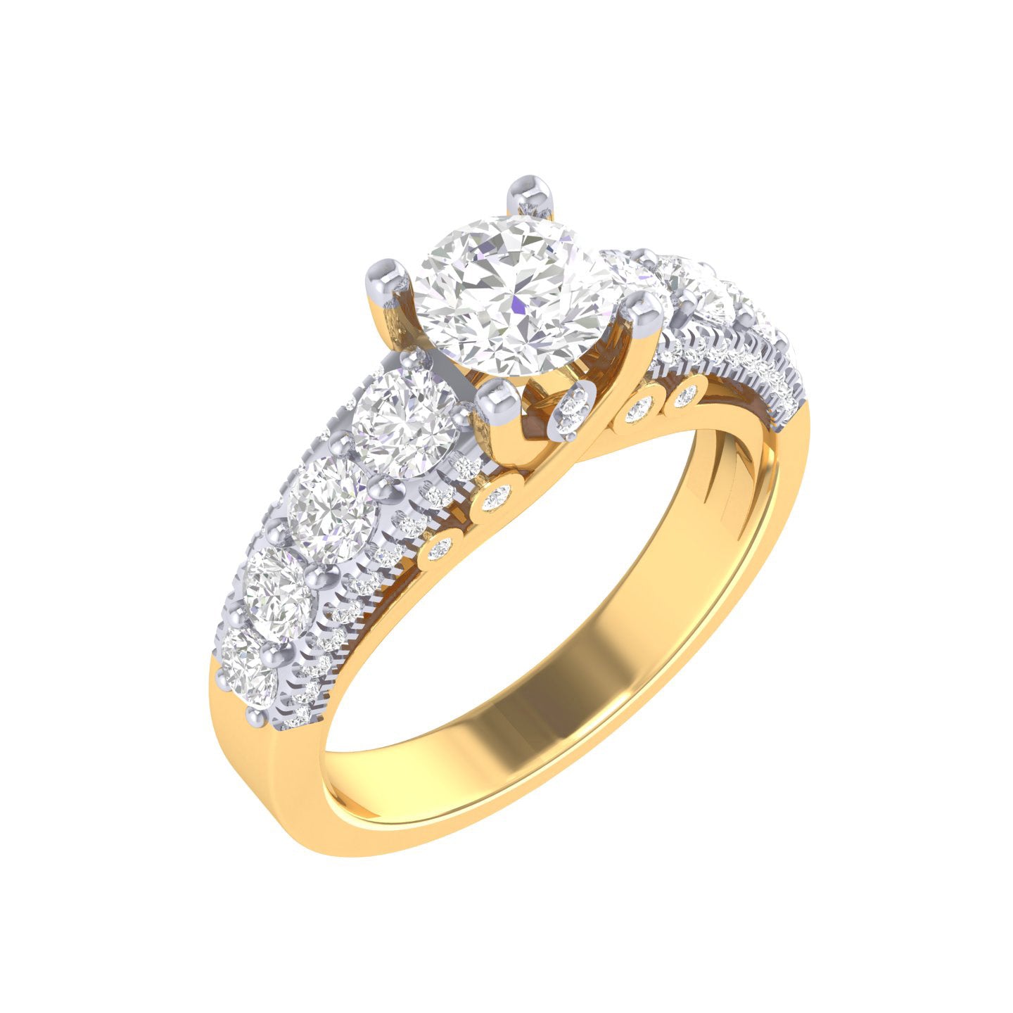 Yellow Gold Plated Sterling Silver Ring