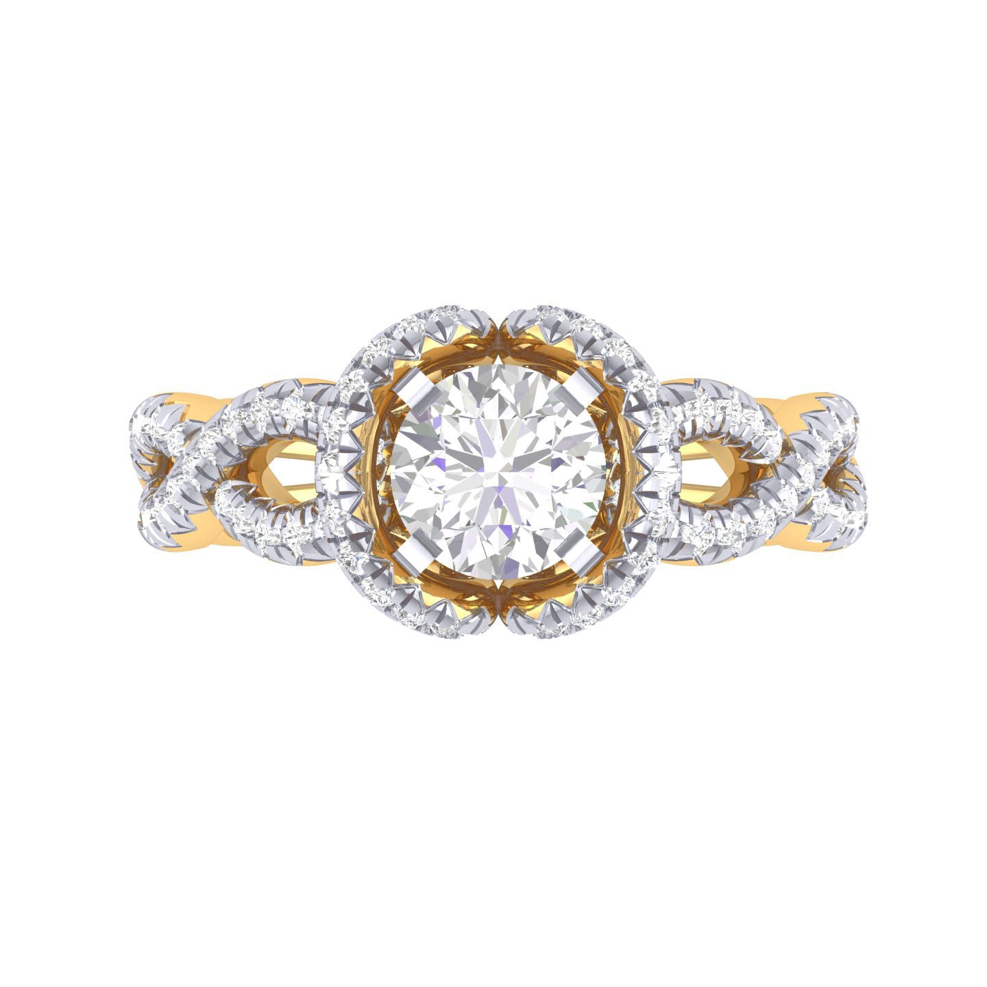 Yellow Gold Plated Sterling Silver Ring