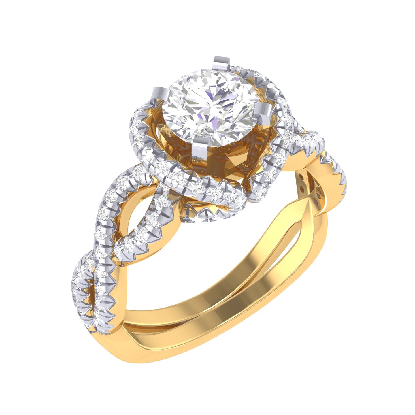 Yellow Gold Plated Sterling Silver Ring