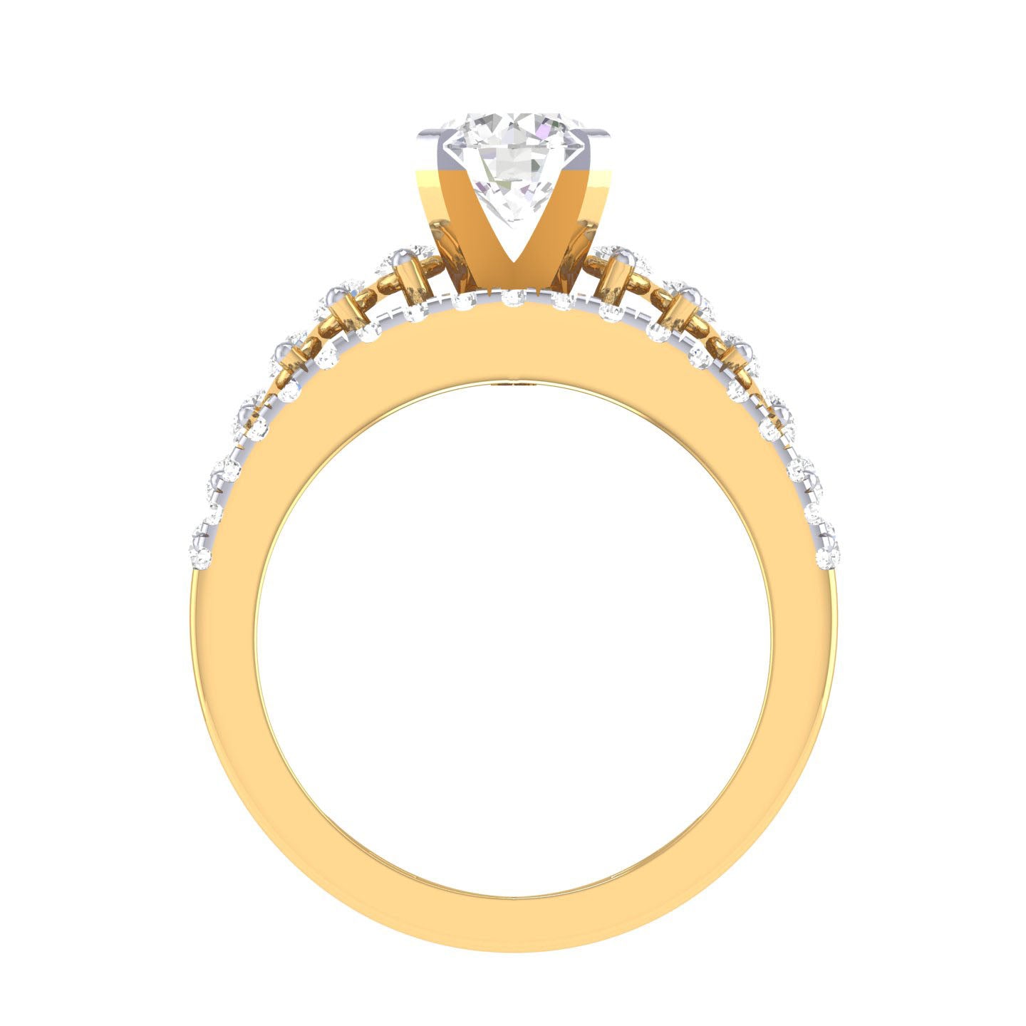 Yellow Gold Plated Sterling Silver Ring