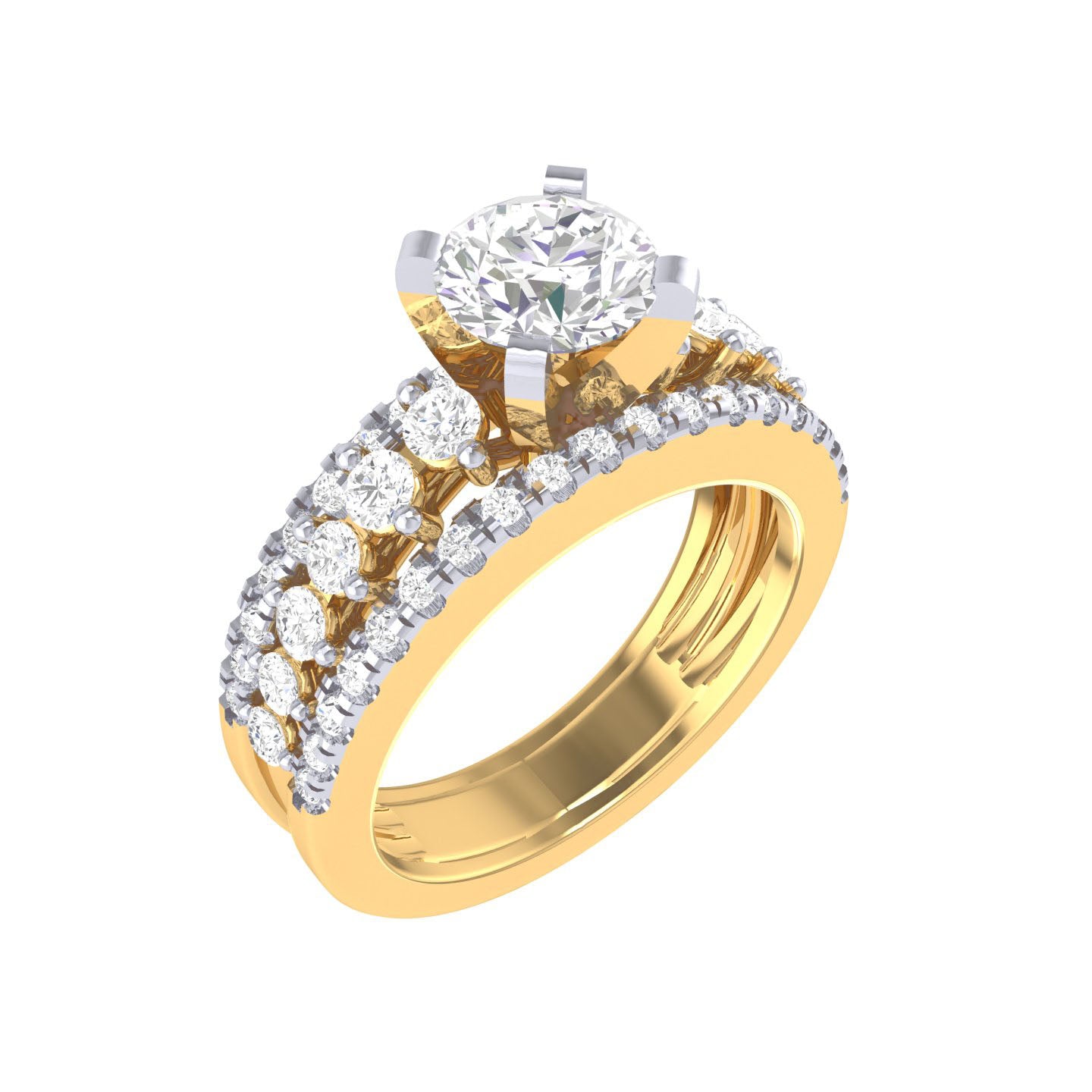 Yellow Gold Plated Sterling Silver Ring