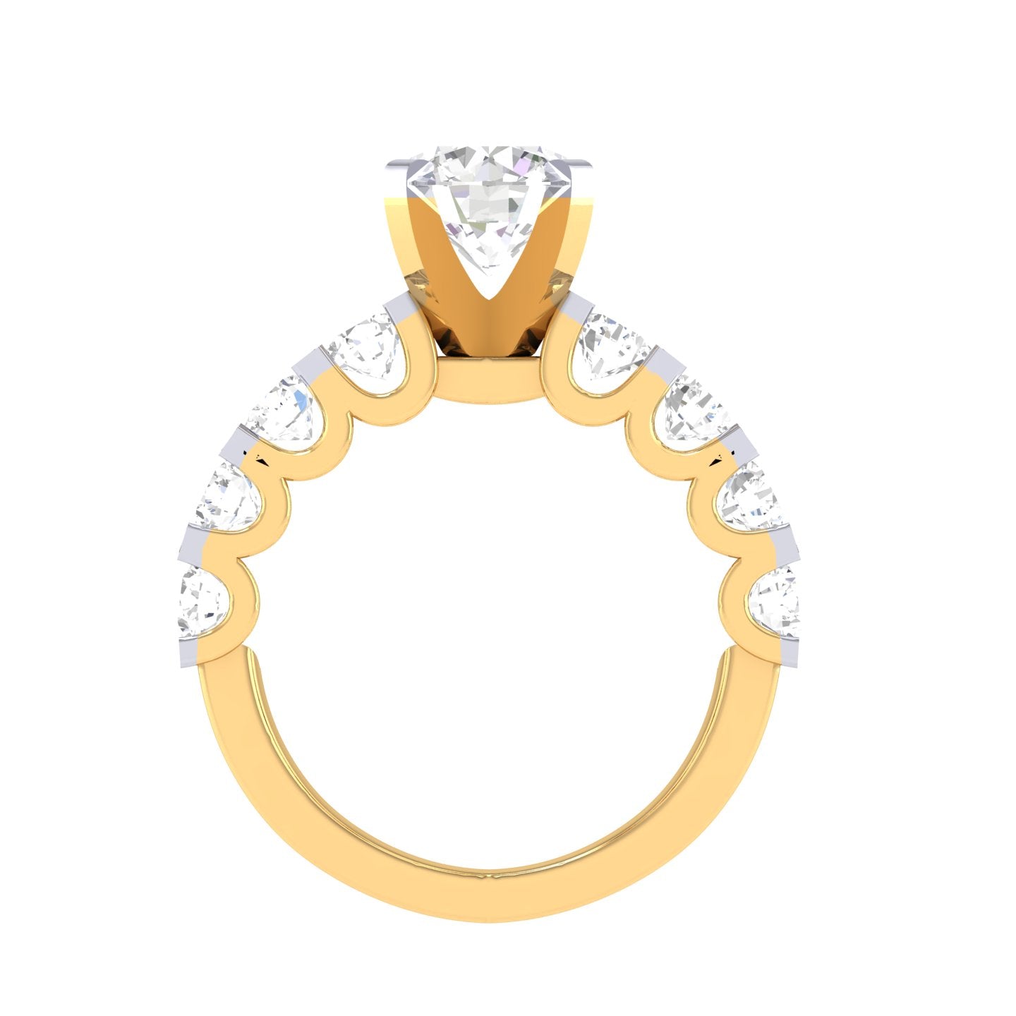 Yellow Gold Plated Sterling Silver Ring