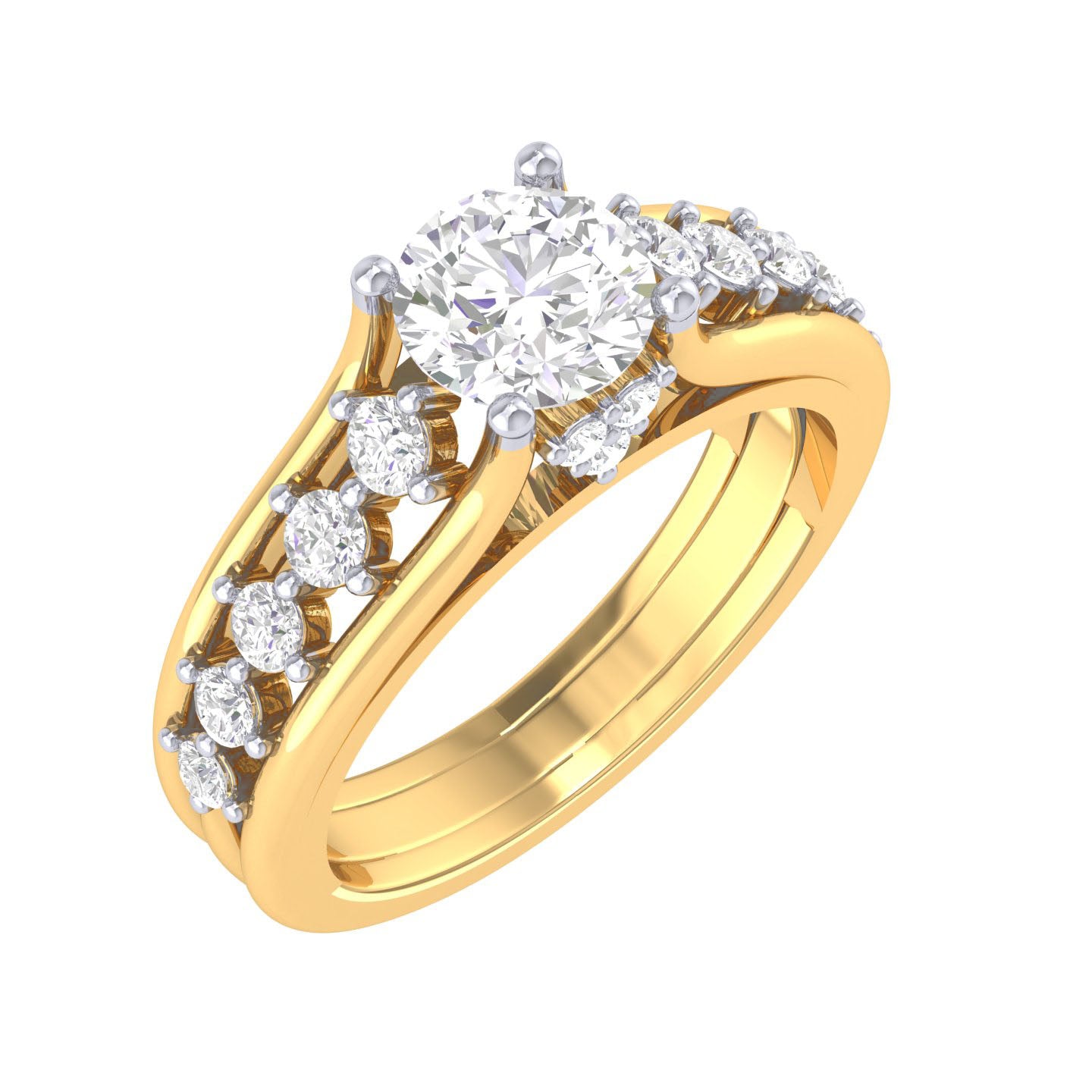 Yellow Gold Plated Sterling Silver Ring