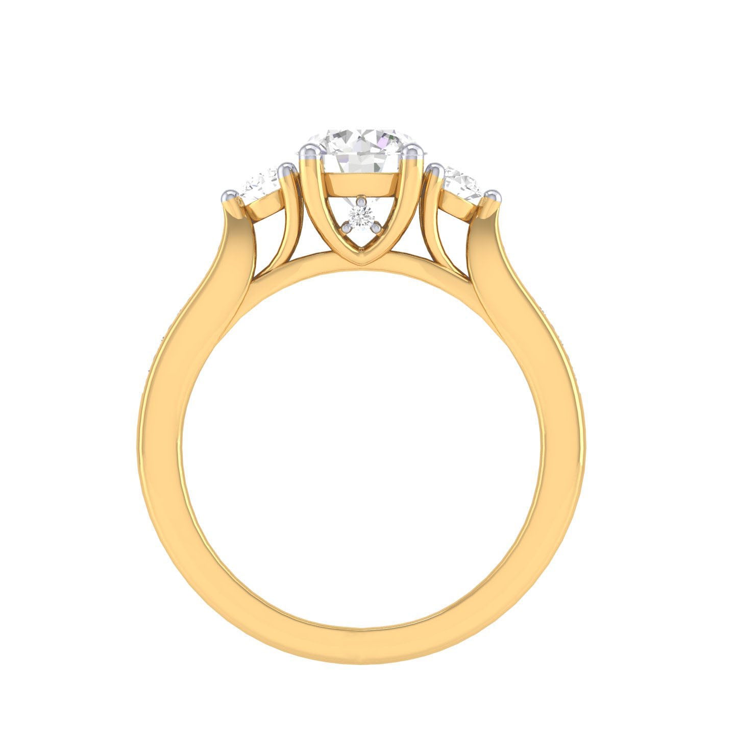 Yellow Gold Plated Sterling Silver Ring