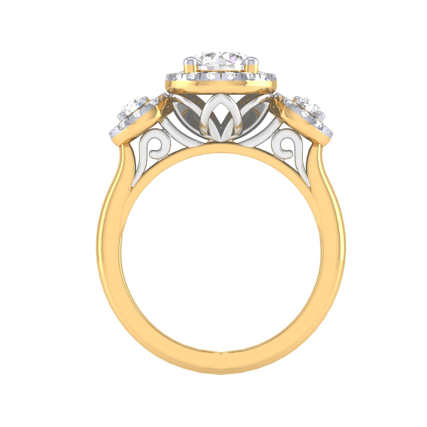Yellow Gold Plated Sterling Silver Ring