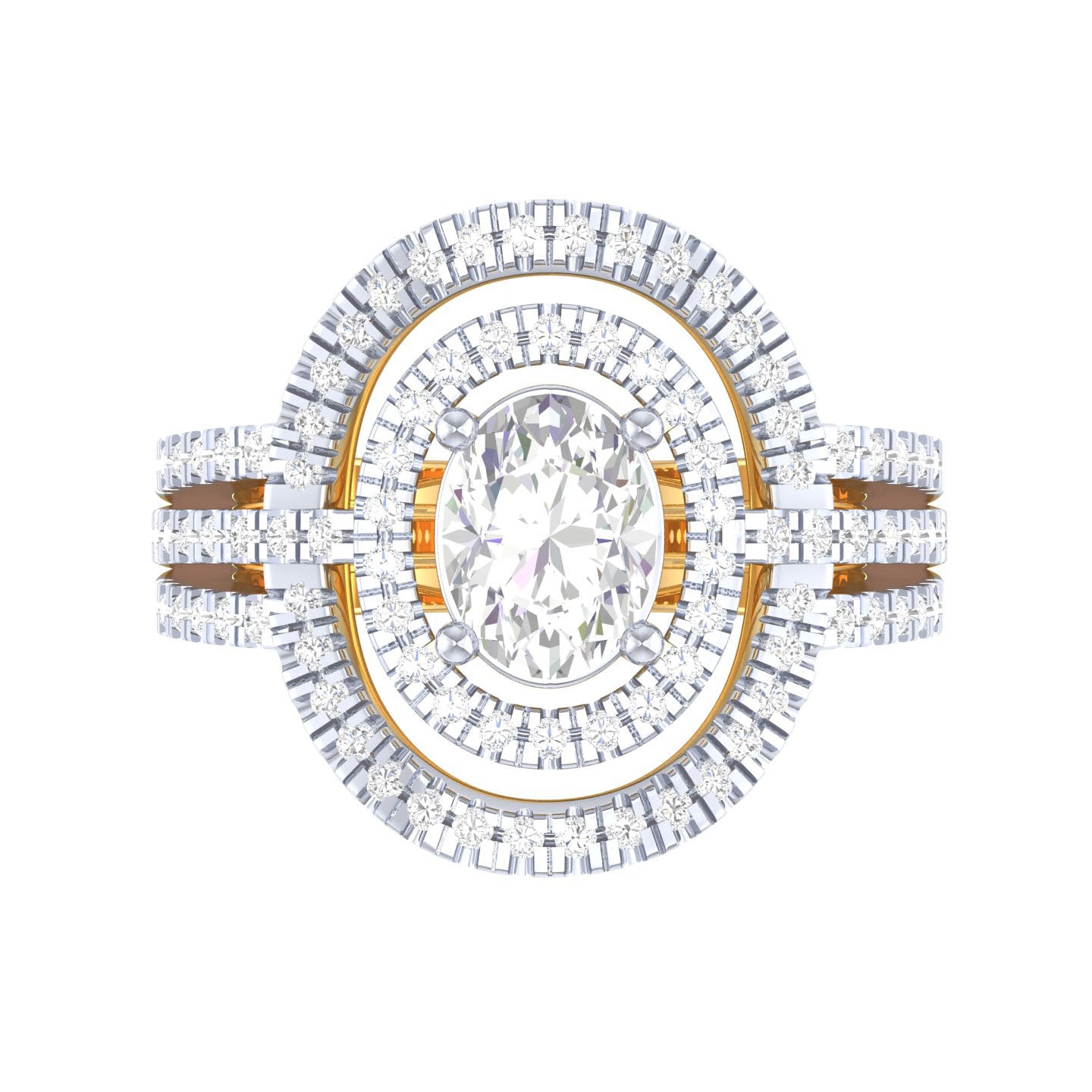 Yellow Gold Plated Sterling Silver Ring