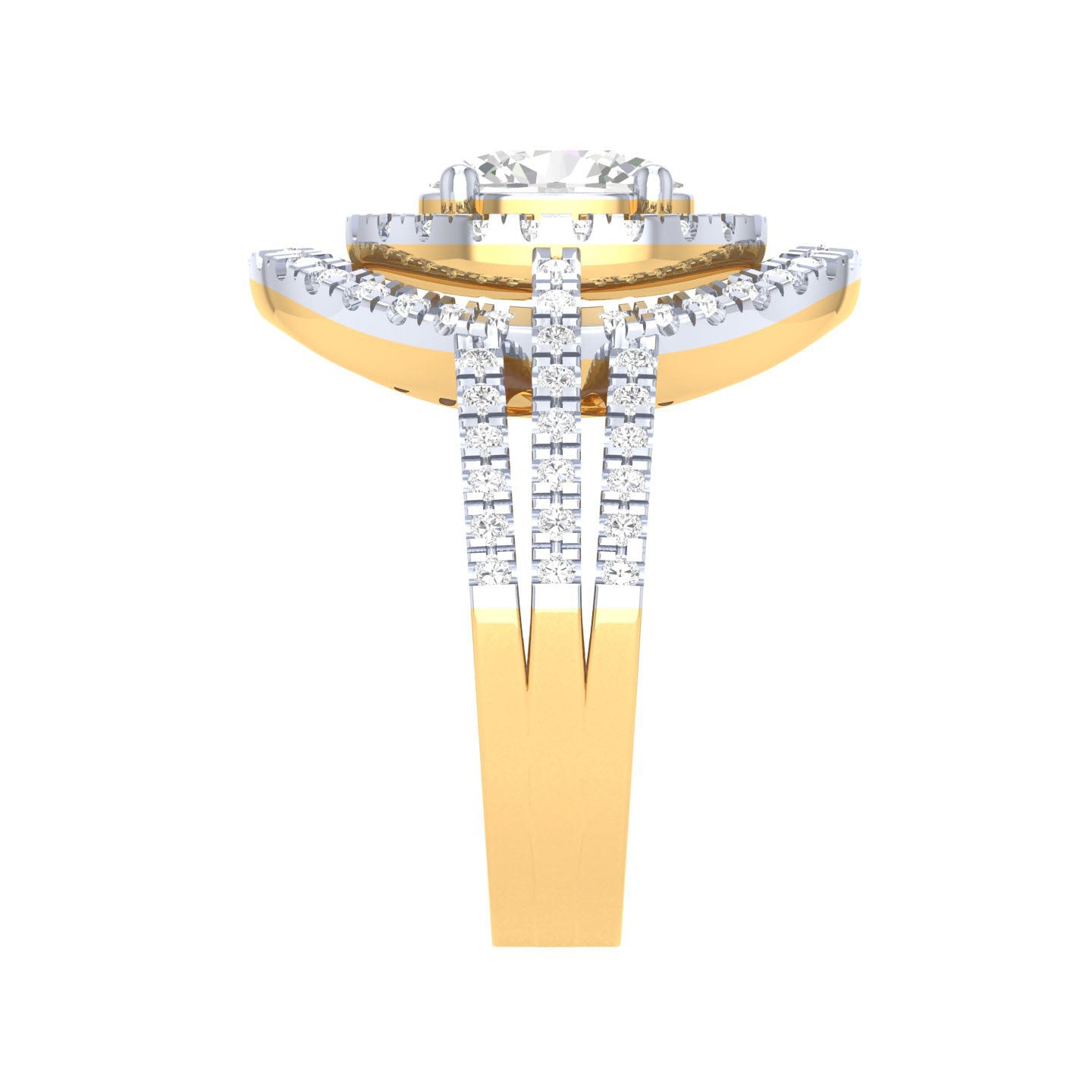 Yellow Gold Plated Sterling Silver Ring