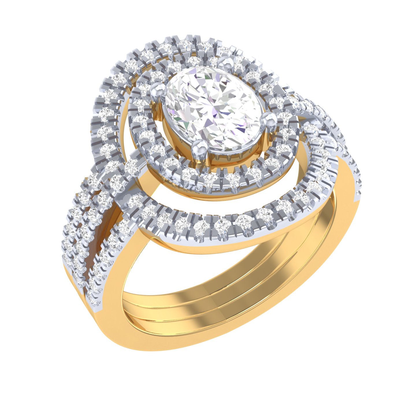 Yellow Gold Plated Sterling Silver Ring