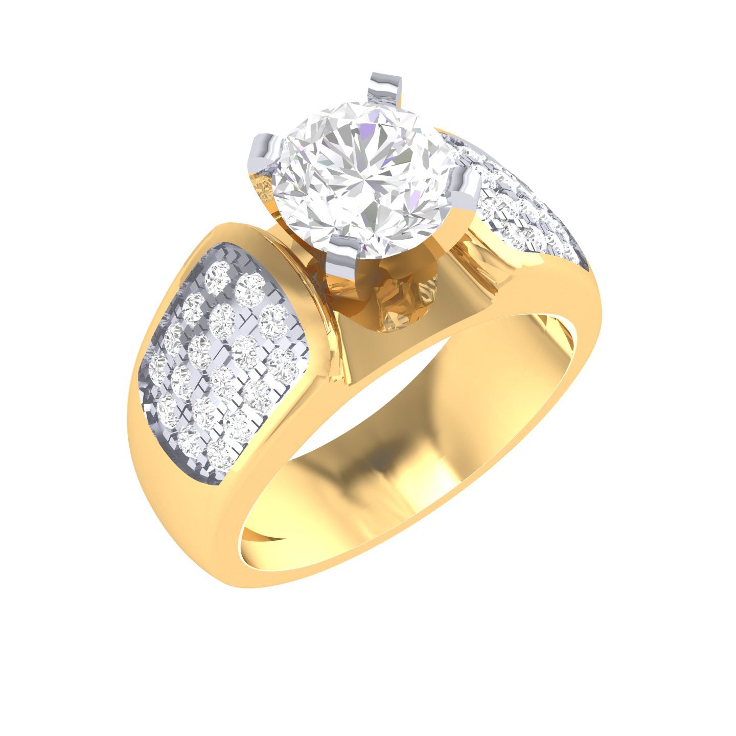 Yellow Gold Plated Sterling Silver Ring