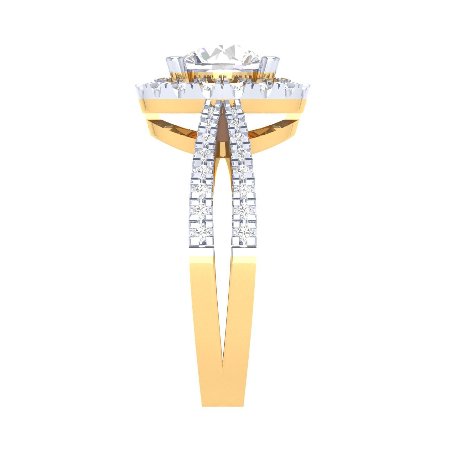 Yellow Gold Plated Sterling Silver Ring