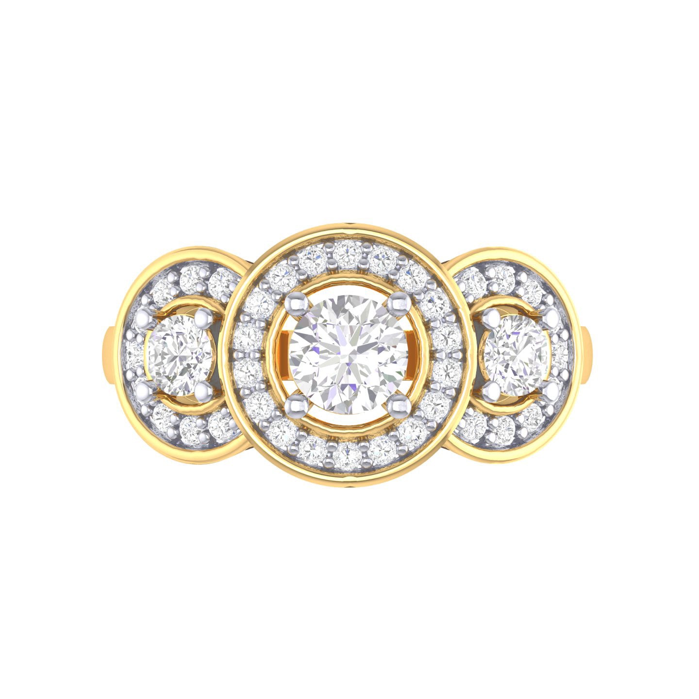 Yellow Gold Plated Sterling Silver Ring