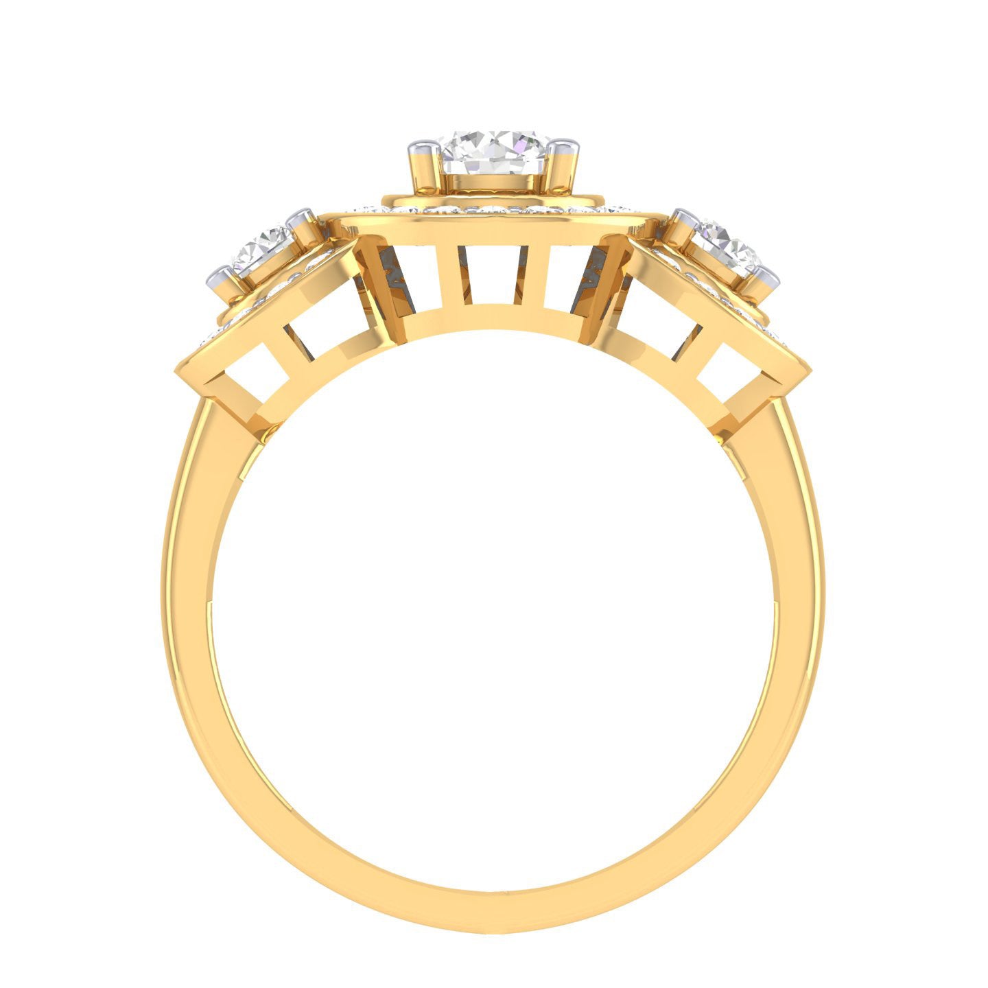 Yellow Gold Plated Sterling Silver Ring